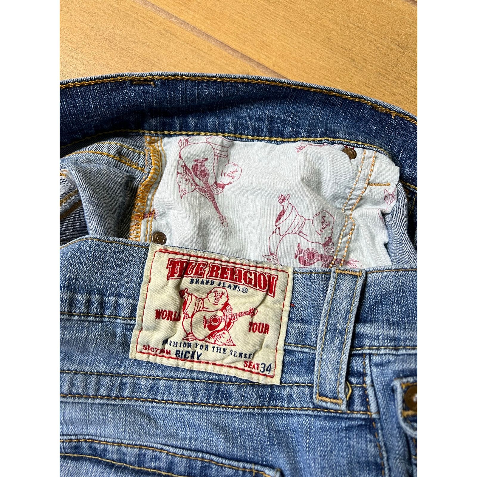 True Religion True Religion Jeans Mens 36X28 Blue Ricky Straight Leg Y2K Size US 36 / EU 52 - 6 Thumbnail