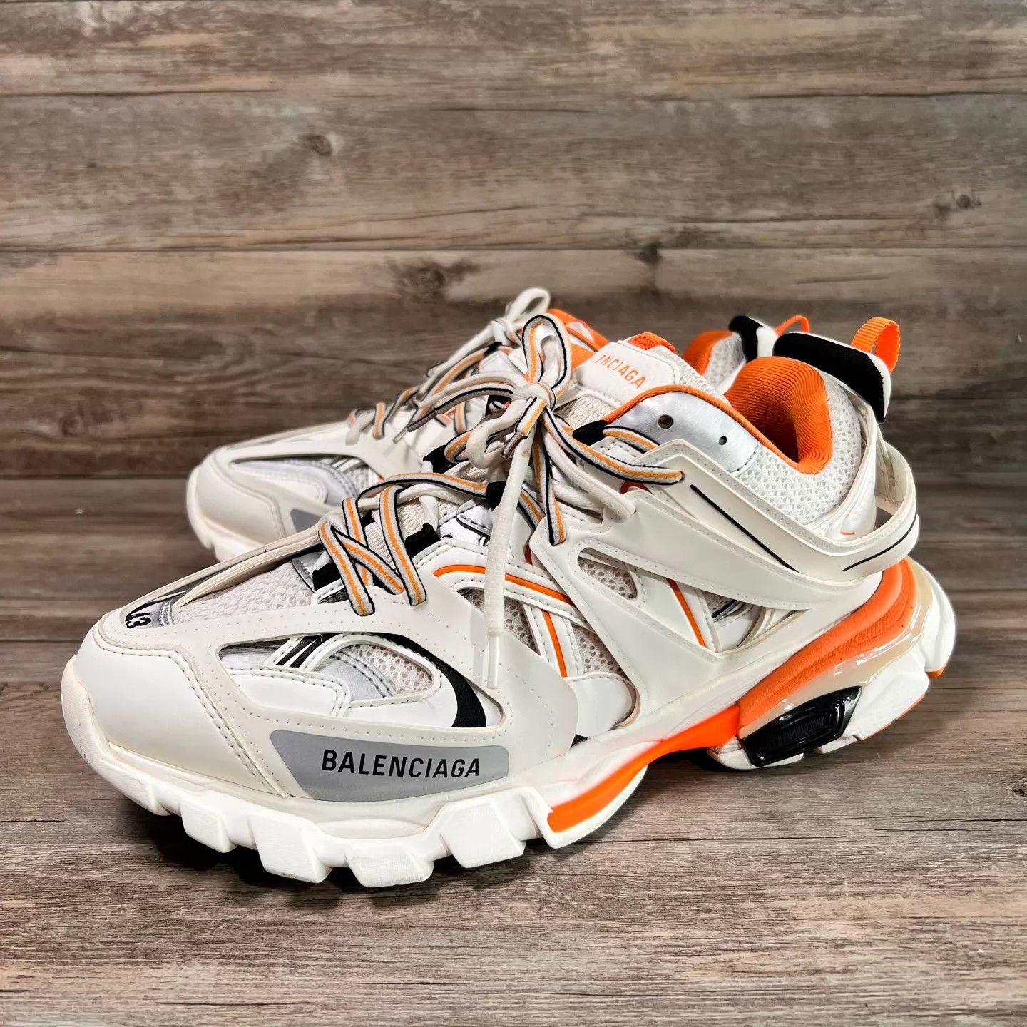 Balenciaga Balenciaga Track 1.0 White/Orange 43 97 New No Box Size US 10 / EU 43 - 1 Thumbnail