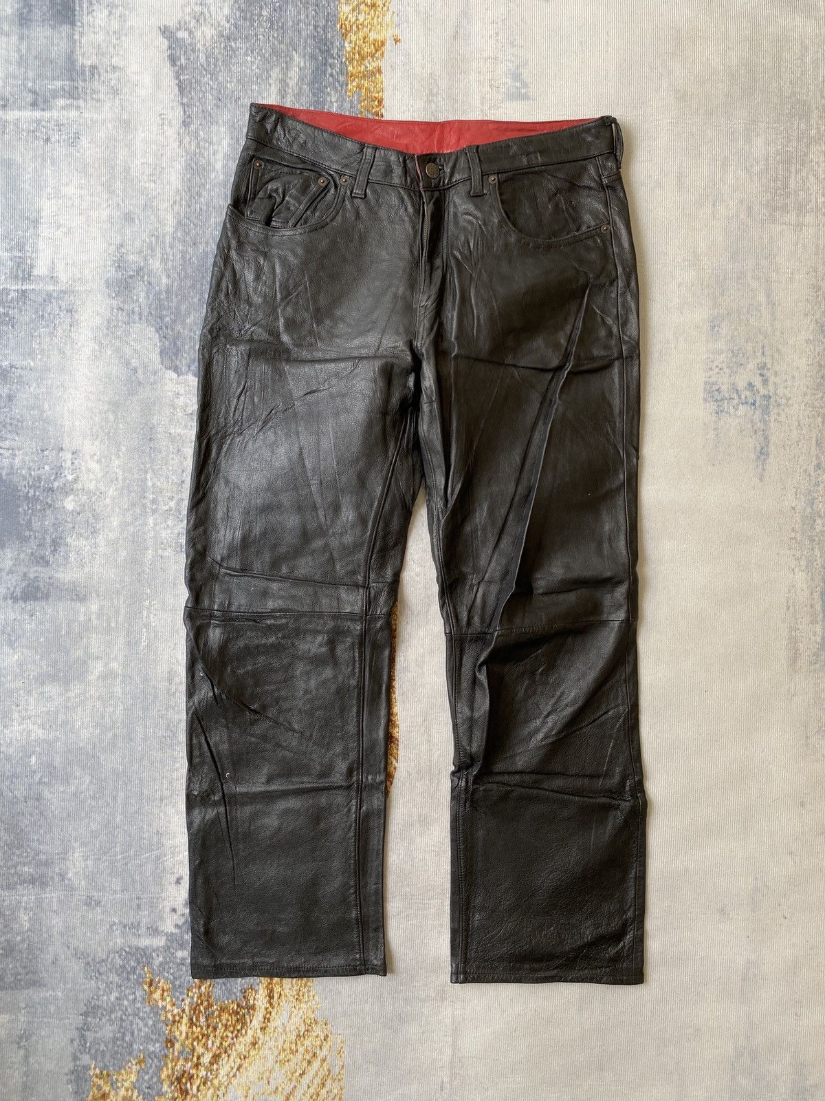 image of Ficce Yoshiyuki Konichi Leather Pant in Black, Men's (Size 31)