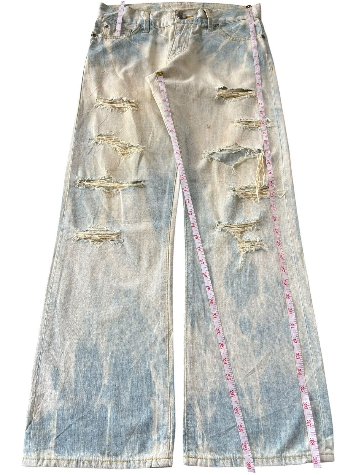 Levi's Vintage Japanese Brand Bleached Distress Bootcut Jeans Size 32" / US 10 / IT 46 - 7 Thumbnail