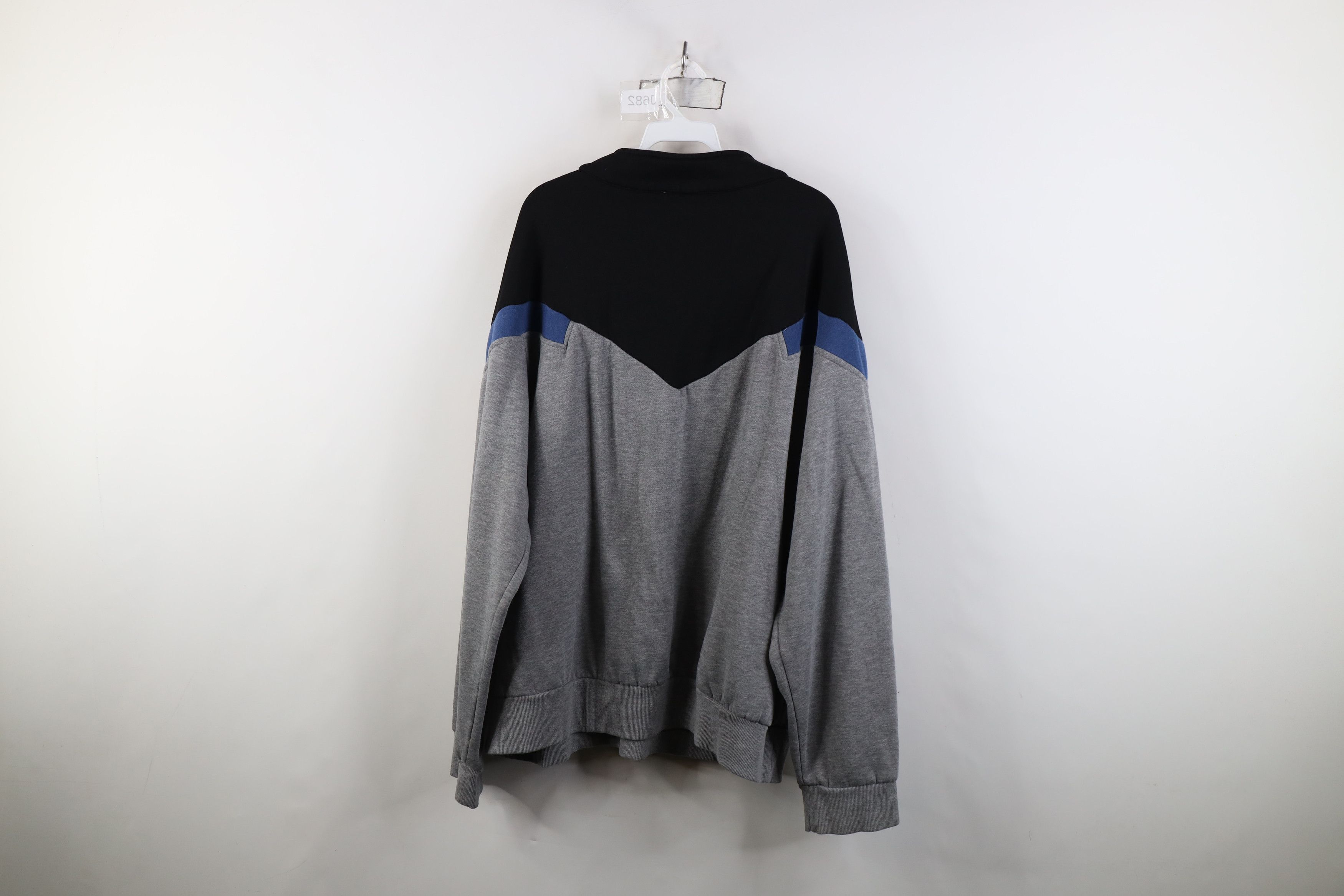 Vintage Vintage 90s Streetwear Block Half Zip Pullover Sweatshirt Size US XXL / EU 58 / 5 - 12 Thumbnail