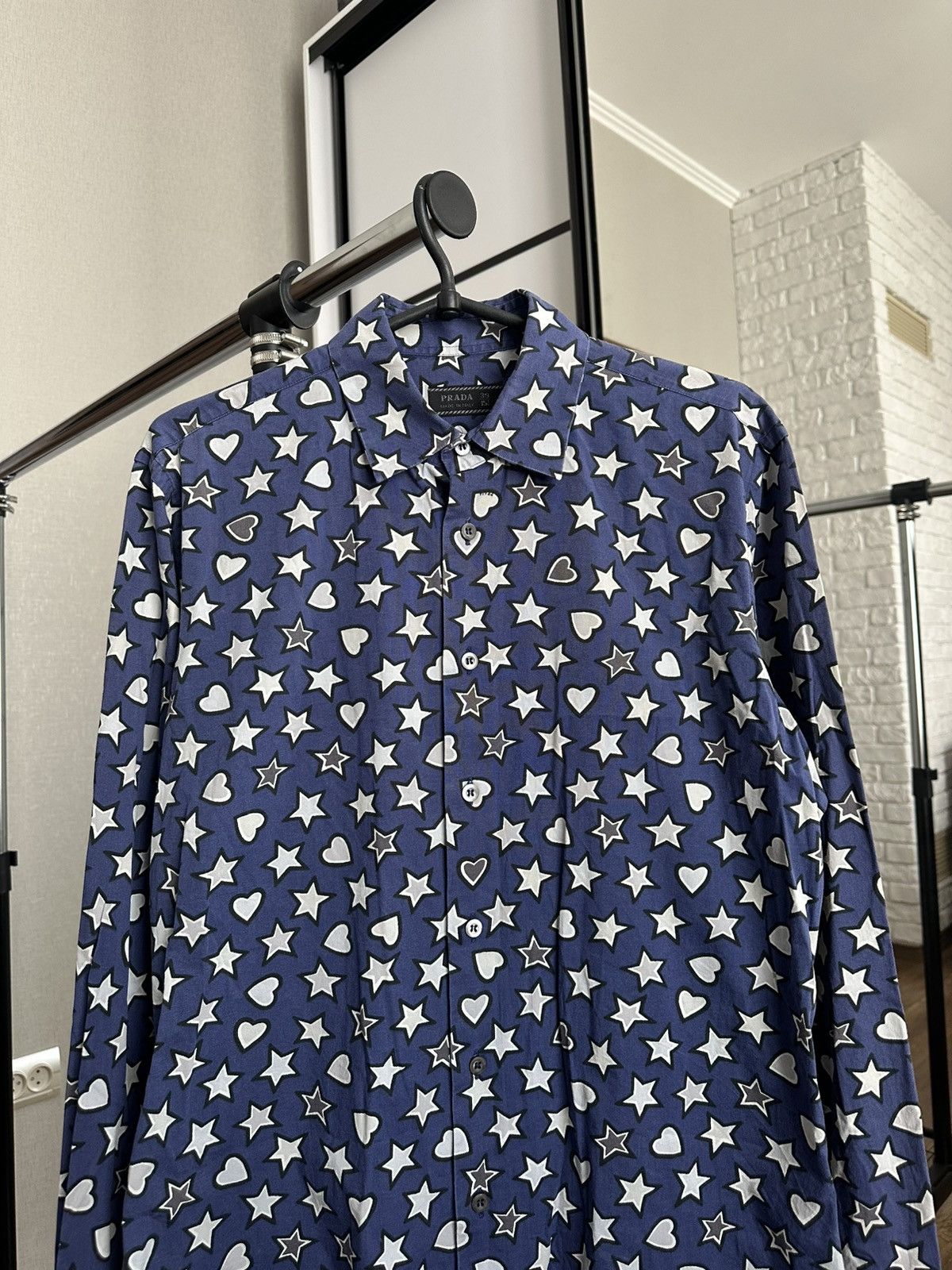 Prada Prada Logo Shirt Button Up Long Sleeve Size US M / EU 48-50 / 2 - 5 Thumbnail