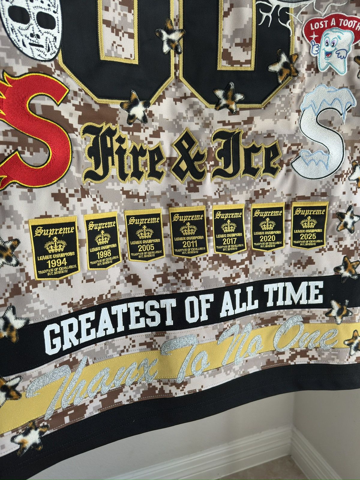 Supreme Fire and Ice Hockey Jersey Camo Size US XXL / EU 58 / 5 - 6 Thumbnail