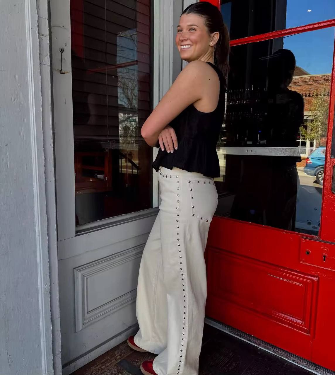 Japanese Brand × Vintage women's street pants with rivets Size 26" / US 2 / IT 38 - 7 Thumbnail