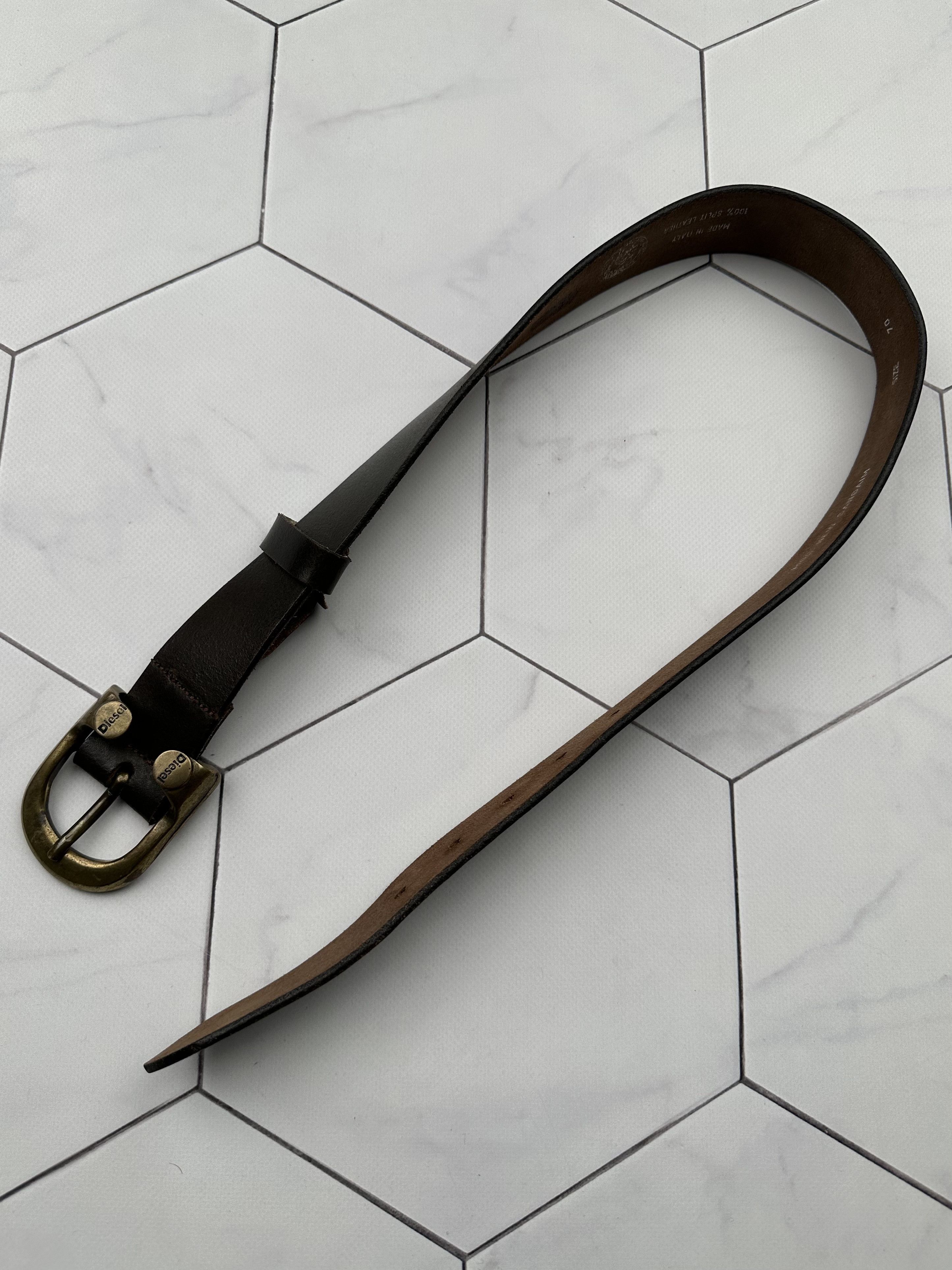 Diesel Diesel Vintage Leather Belt (B329) Size ONE SIZE - 2 Thumbnail