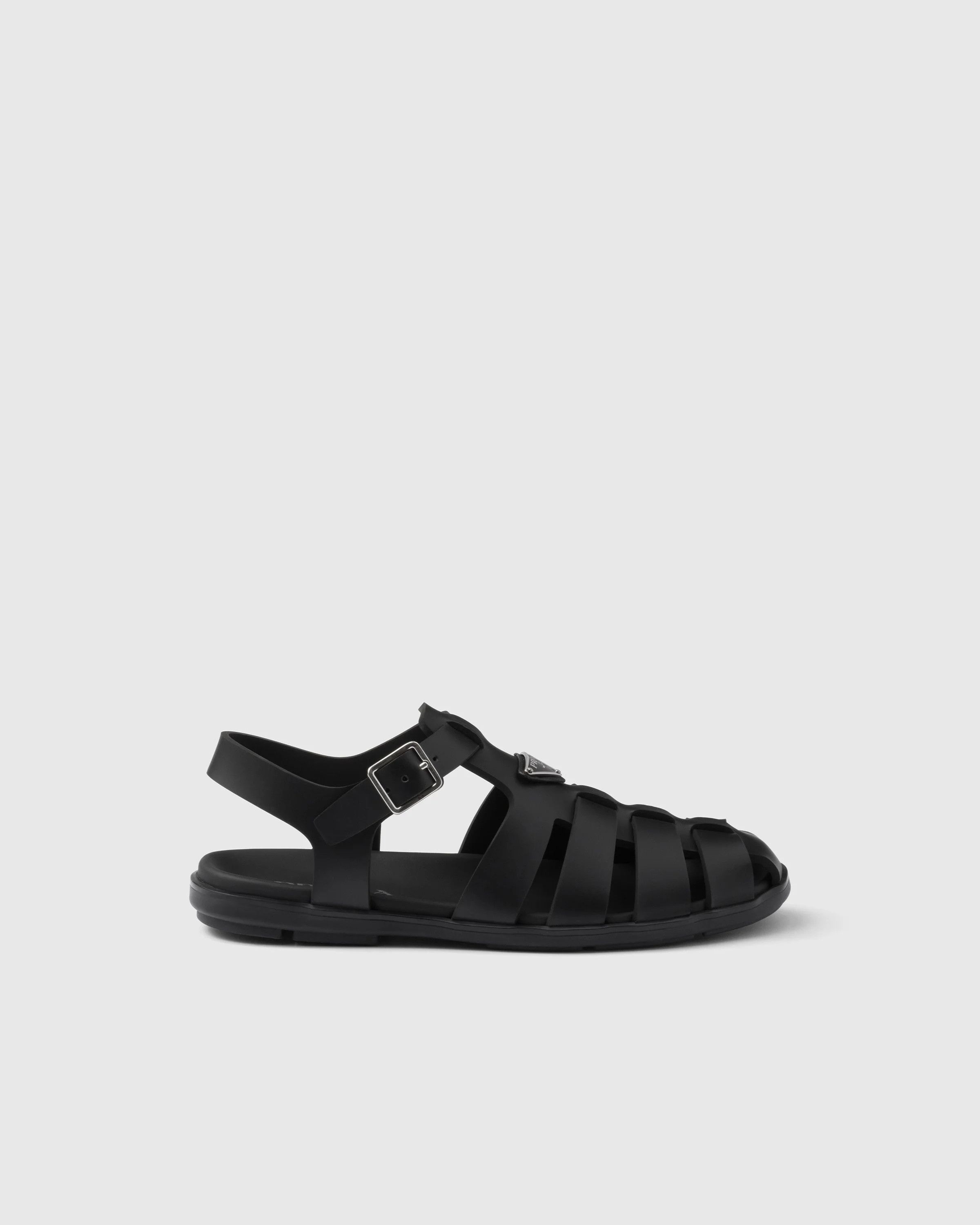 Prada o1mt1gz0526 Rubber Fisherman Sandals in Black Size US 10 / EU 43 - 1 Thumbnail