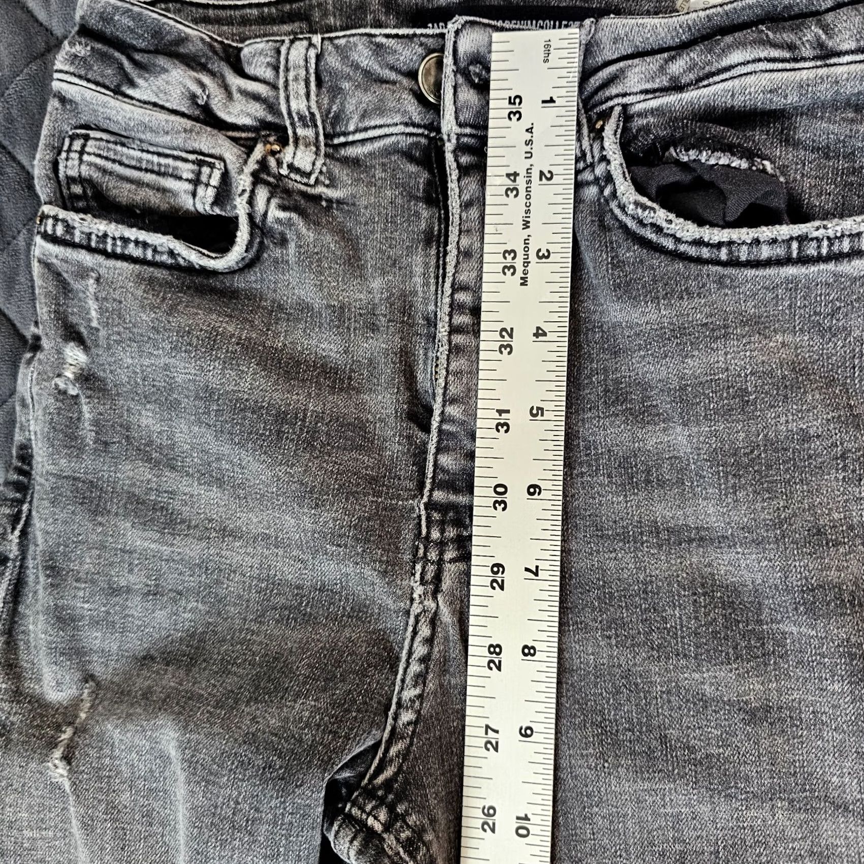 Zara Zara Trafaluc Denimwear Black Skinny Jeans Size 4 Womens Mid Rise Stretch Denim Skinny Jeans Distressed Off? (note: not allowed to add new info) Size 27" / US 4 / IT 40 - 6 Thumbnail