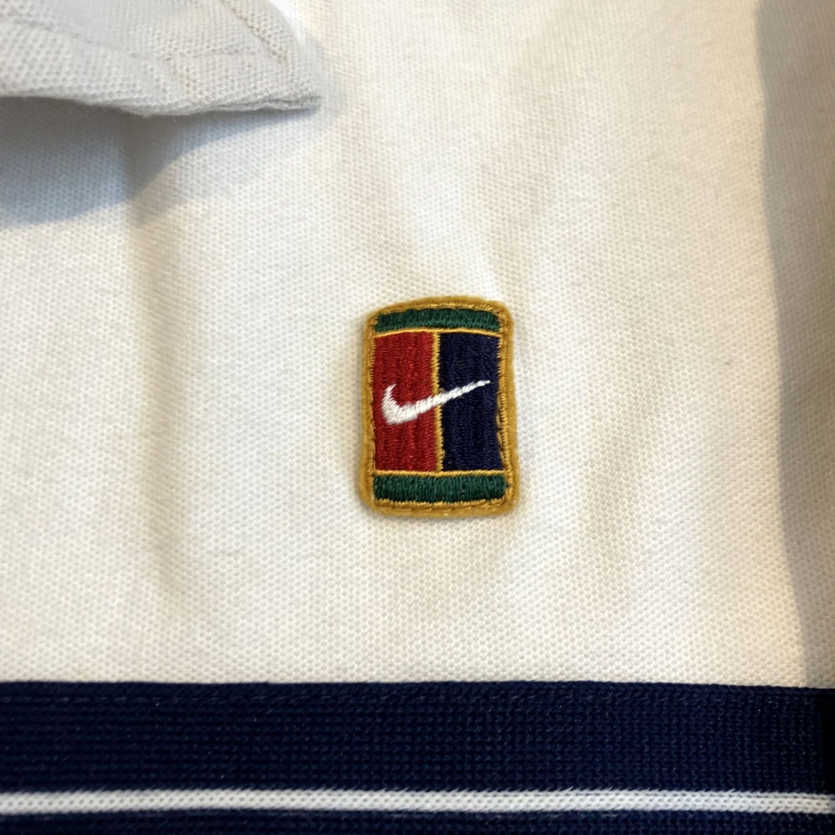Nike VINTAGE Nike Polo Shirt White Tag 90s Large Mens Short Sleeve Solid White) Size US L / EU 52-54 / 3 - 3 Thumbnail