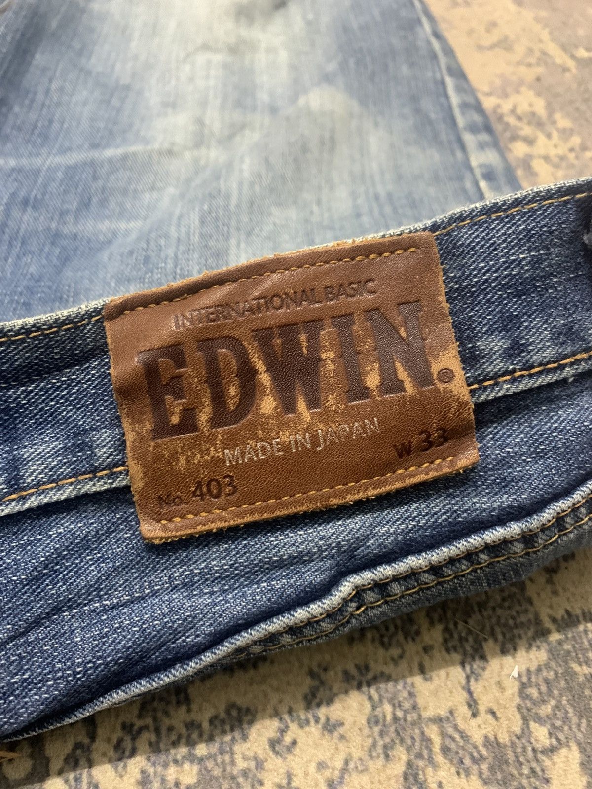 Edwin Vintage Edwin Japan Mud Wash Distressed Baggy Jeans Size US 35 - 11 Thumbnail