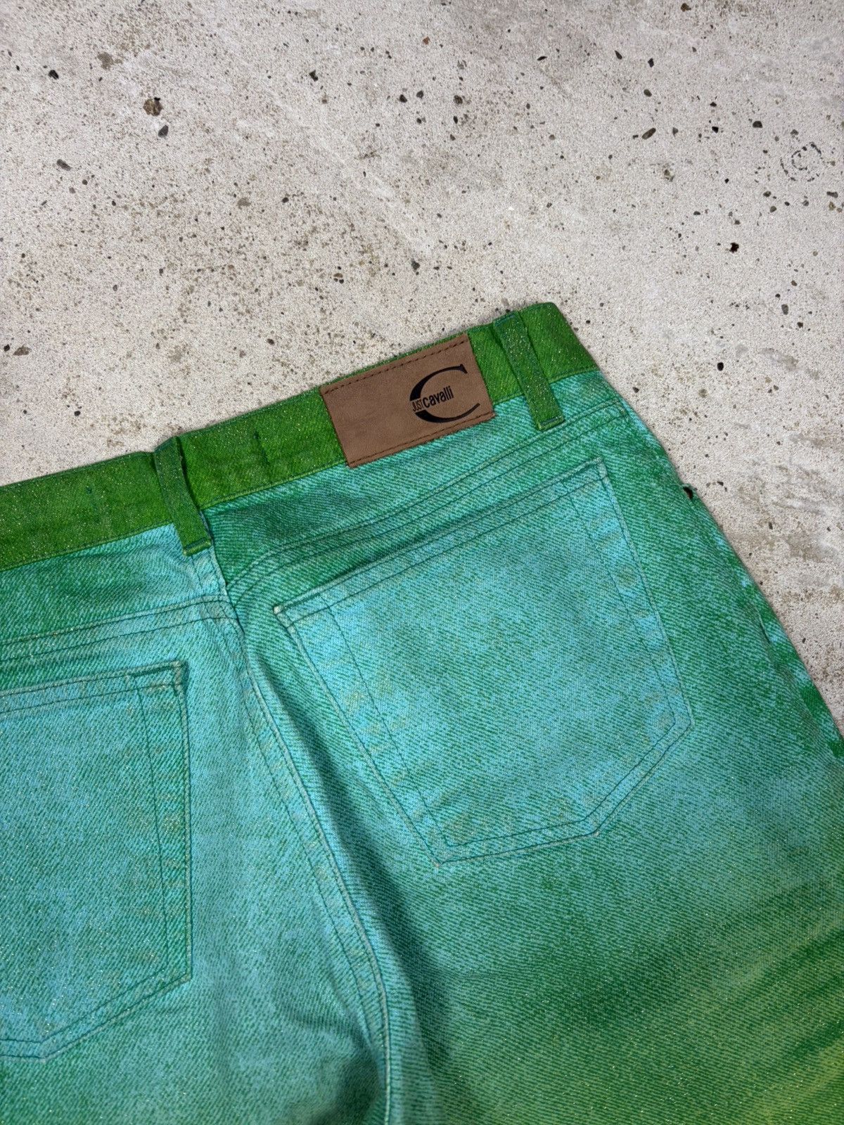 Just Cavalli Vintage 2000s Roberto Just Cavalli Psychodelic Flare Pants Size 27" / US 4 / IT 40 - 17 Thumbnail