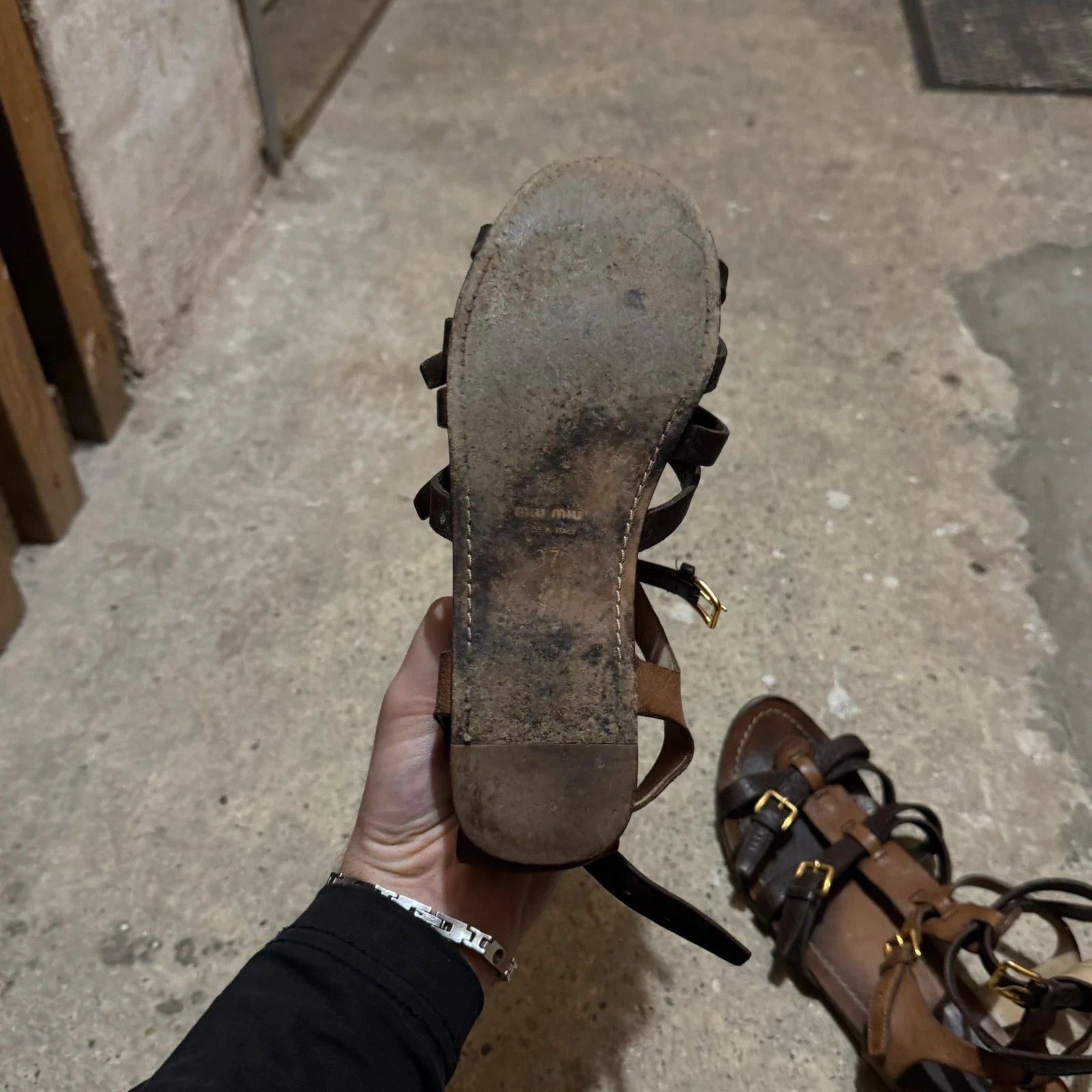 Miu Miu Miu miu ancient style sandals Size US 7 / IT 37 - 7 Thumbnail