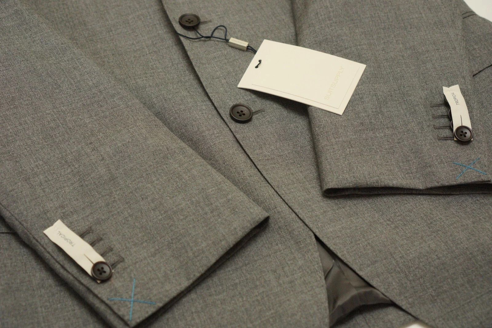 Suitsupply Men Suitsupply Suit Lazio Single Breasted Grey Wool US42 Size 42R - 5 Thumbnail