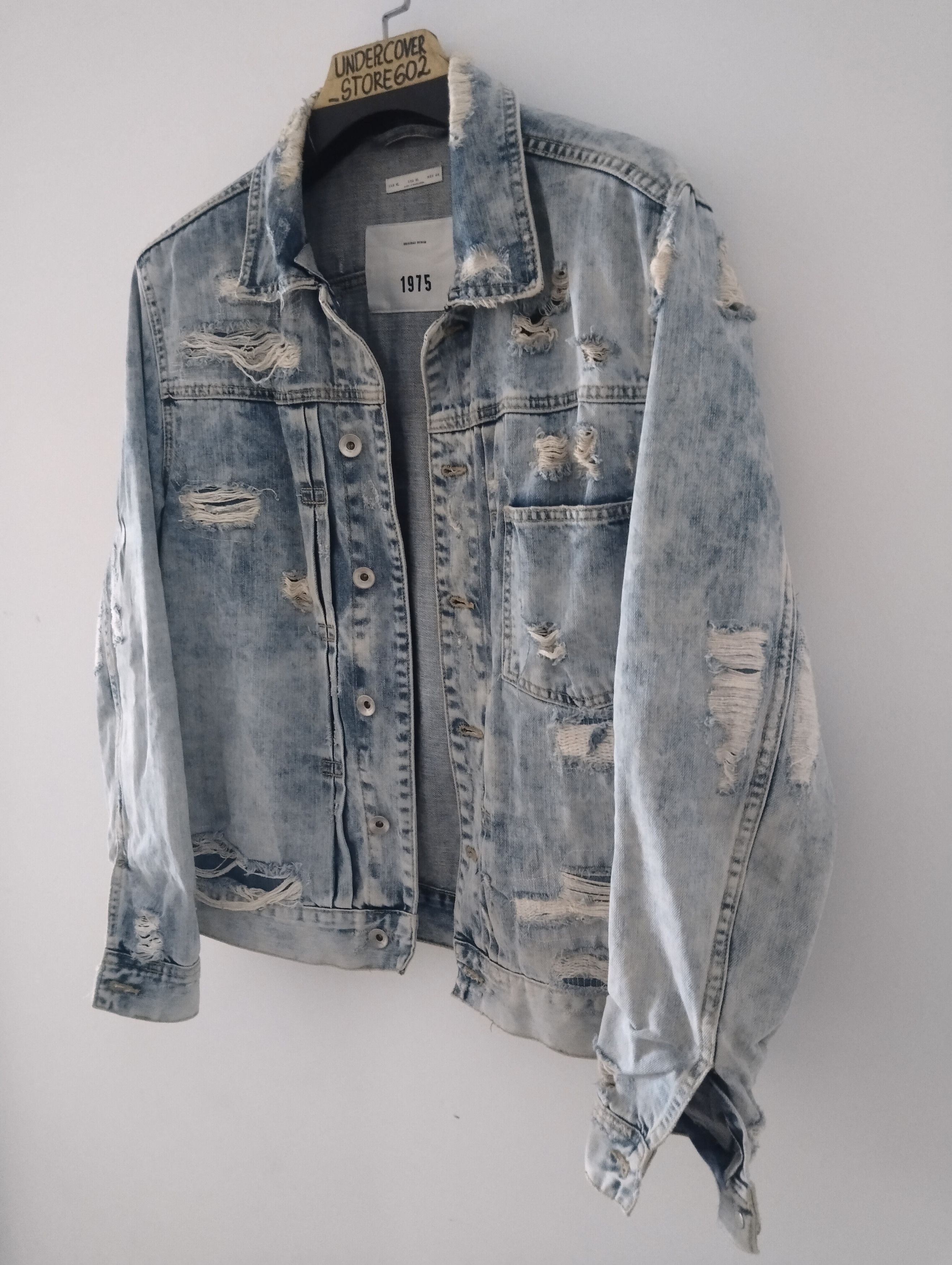 Zara 🔥Rare Distressed Trashed Denim Jacket by ZARA Size US XL / EU 56 / 4 - 4 Thumbnail