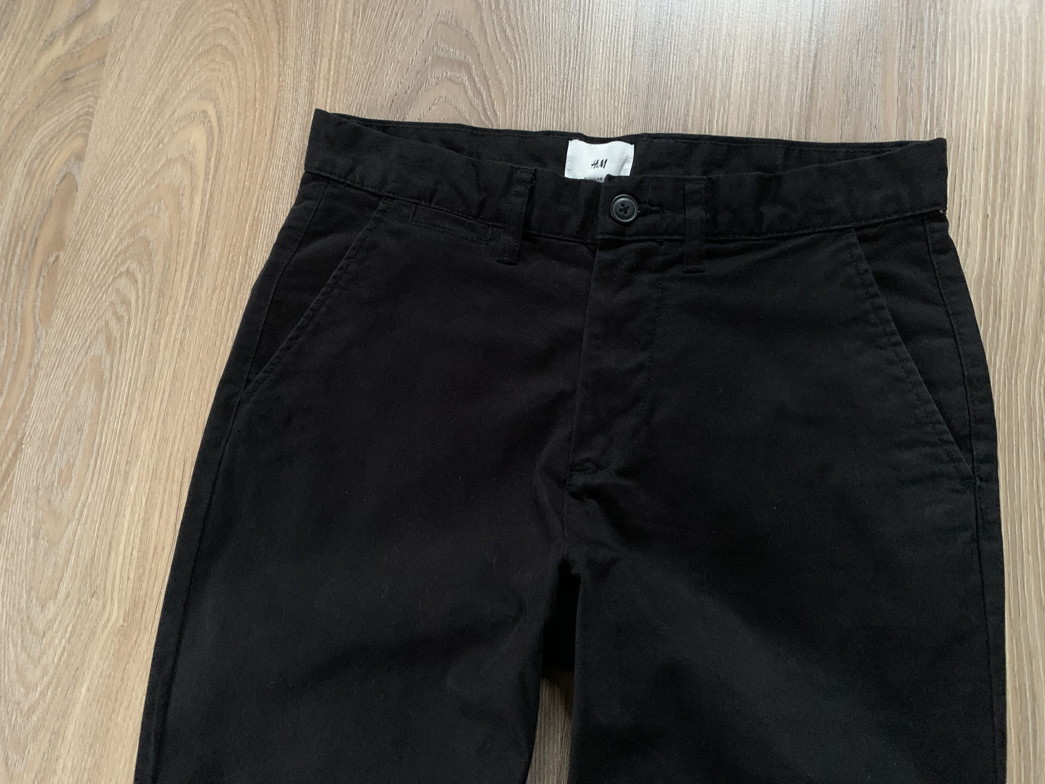 H&M H&M Regular Fit Black Pants Size US 29 - 4 Thumbnail