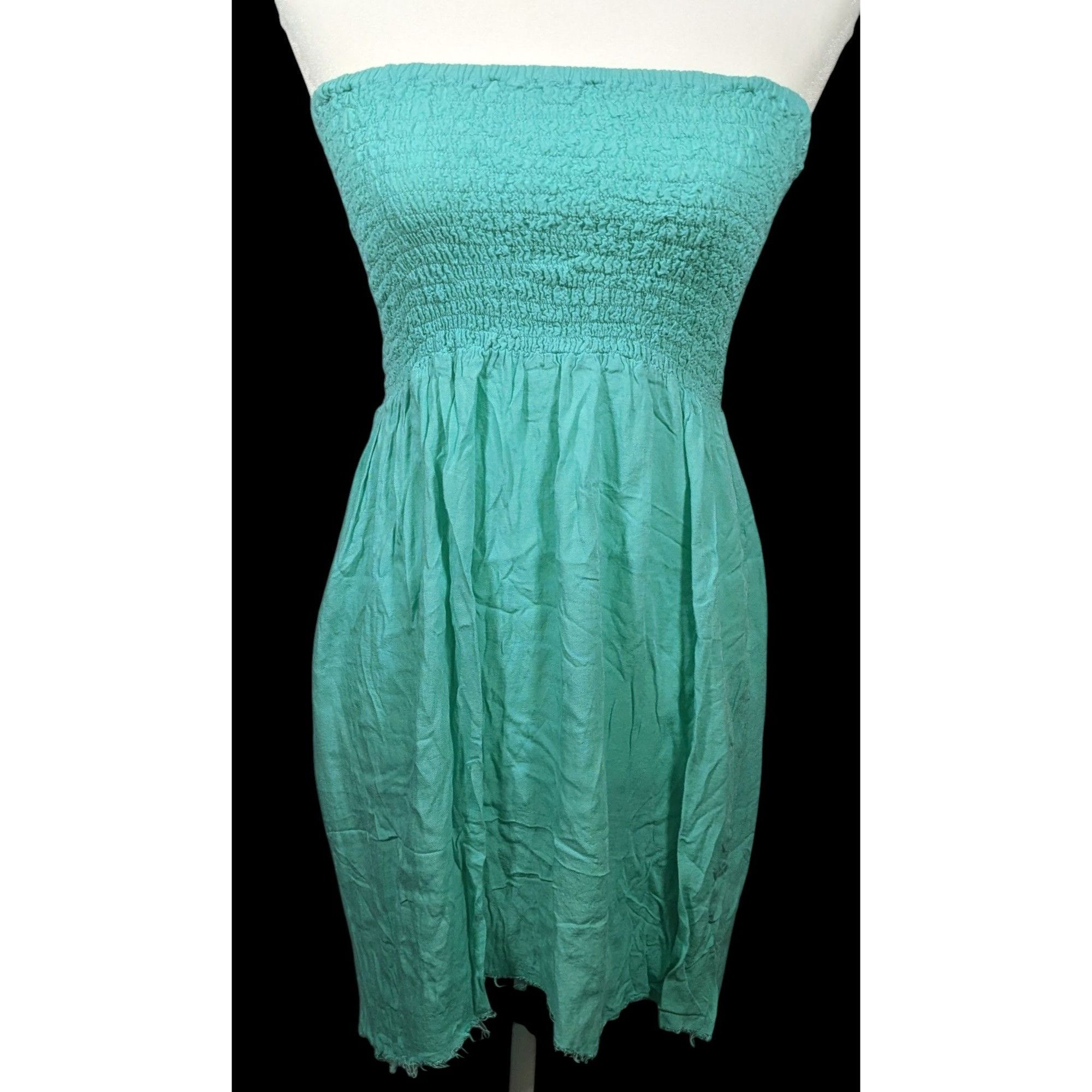 Other Sexy Folies France Ruched Top Turquoise Tube Dress Size S / US 4 / IT 40 - 1 Thumbnail