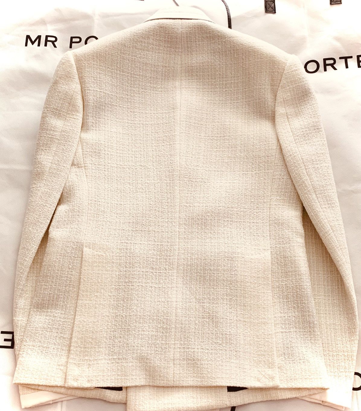 Amiri AMIRI Double-Breasted Silk Twill Wool Bouclé Blazer Size 50L Size 50L - 13 Thumbnail