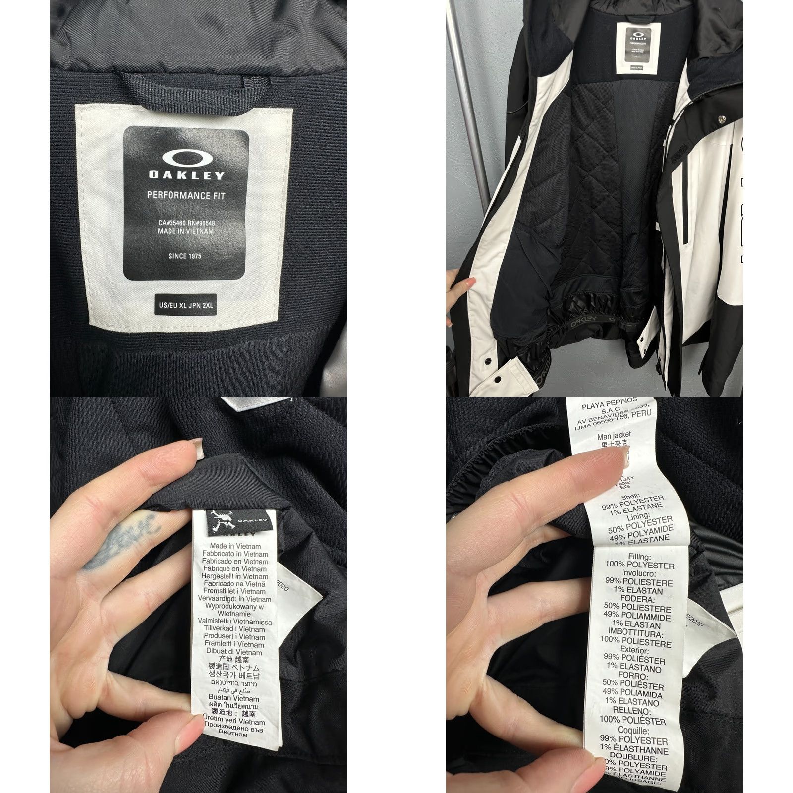 Oakley Oakley Mens Ski Jacket XL Black Geometric Logo Windbreaker Skiing Vintage? Size US XL / EU 56 / 4 - 8 Thumbnail