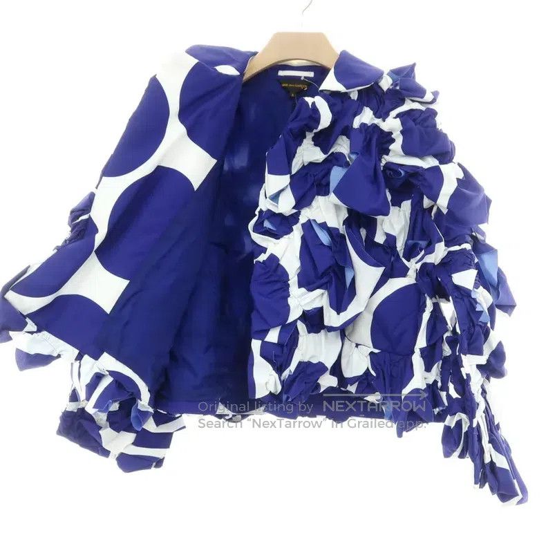 Comme des Garcons Comme des Garcons Flounce blue and white floral jacket Size S / US 4 / IT 40 - 4 Thumbnail