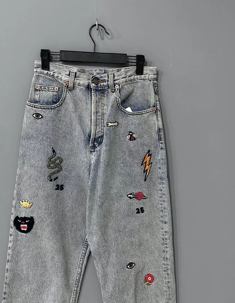 Gucci Gucci Patterned embroidered jeans 2502-Nextarrow Size US 27 - 2 Thumbnail