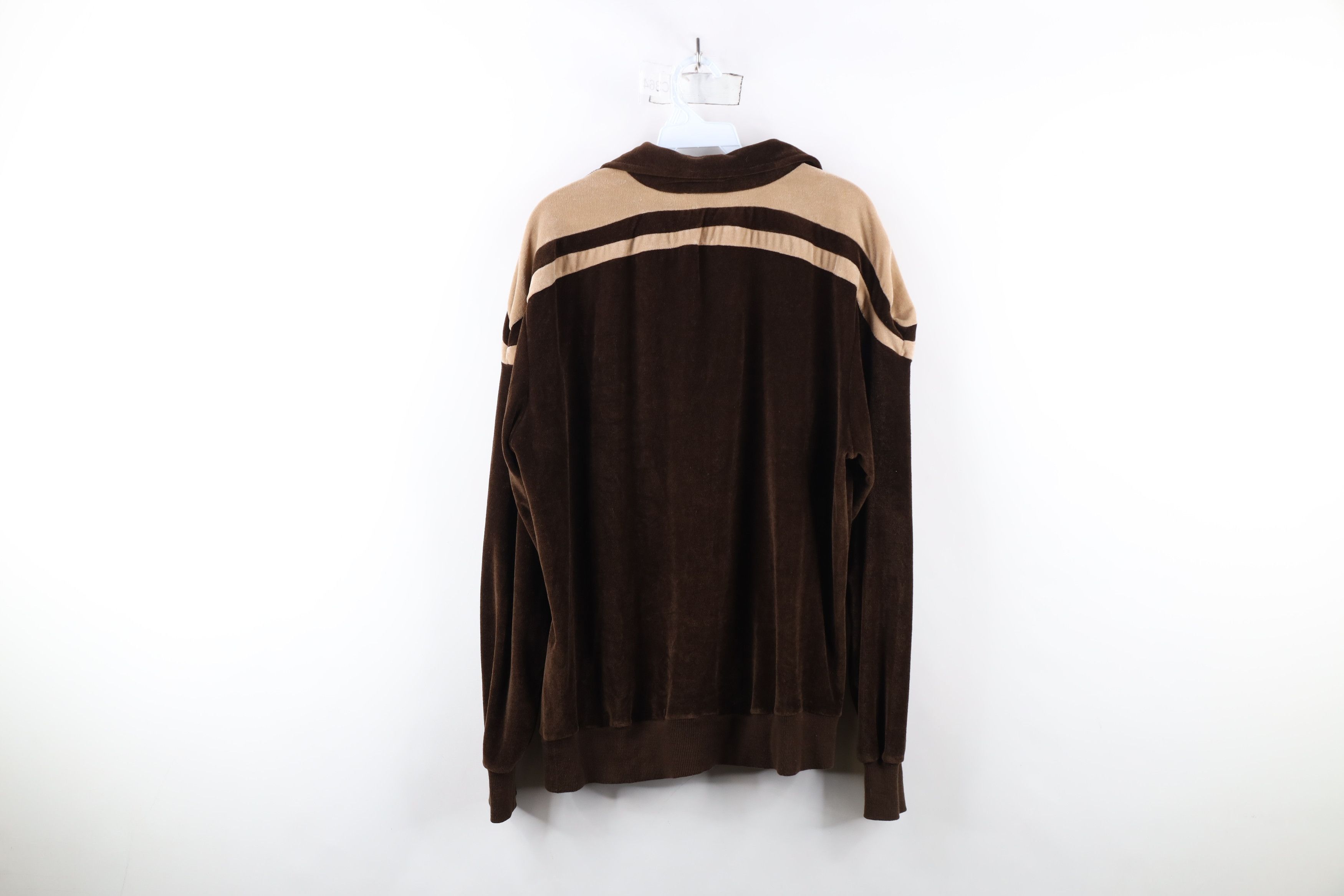Vintage Vintage 70s Streetwear Collared Pullover Sweater Brown Size US L / EU 52-54 / 3 - 13 Thumbnail