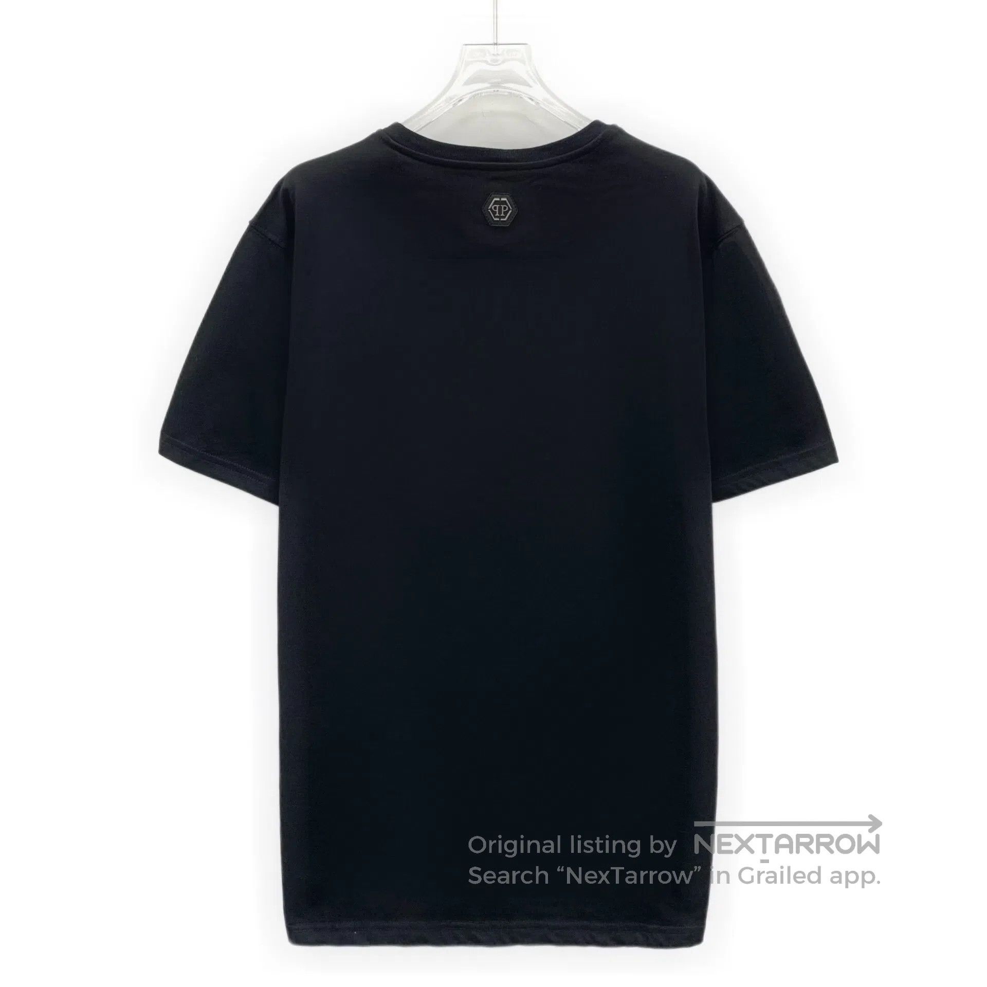 Philipp Plein Philipp Plein Black Skull Head Stud Design Cotton Round Ne Size US XL / EU 56 / 4 - 2 Thumbnail