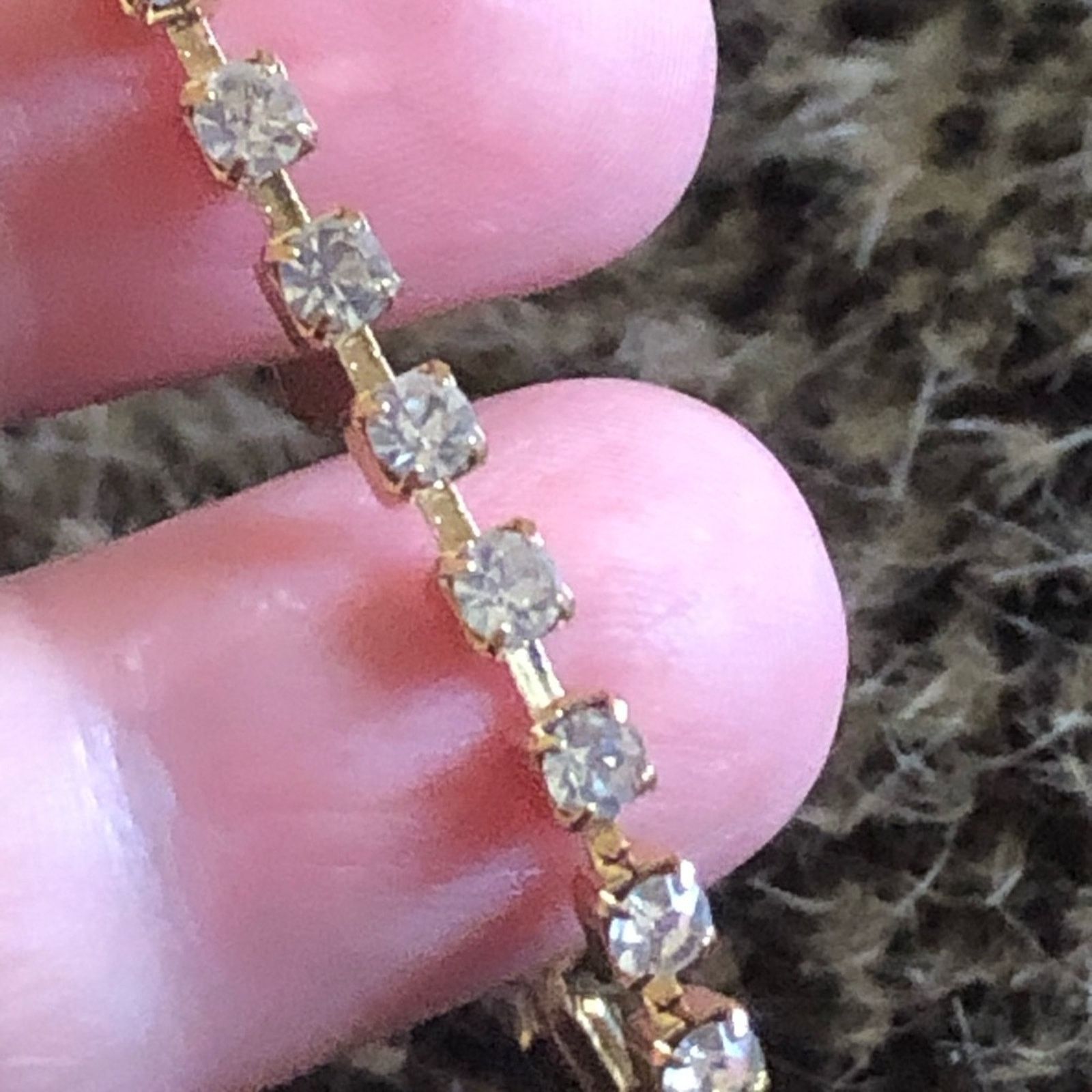 Vintage Vintage clear rhinestone gold tennis bracelet Size ONE SIZE - 7 Thumbnail