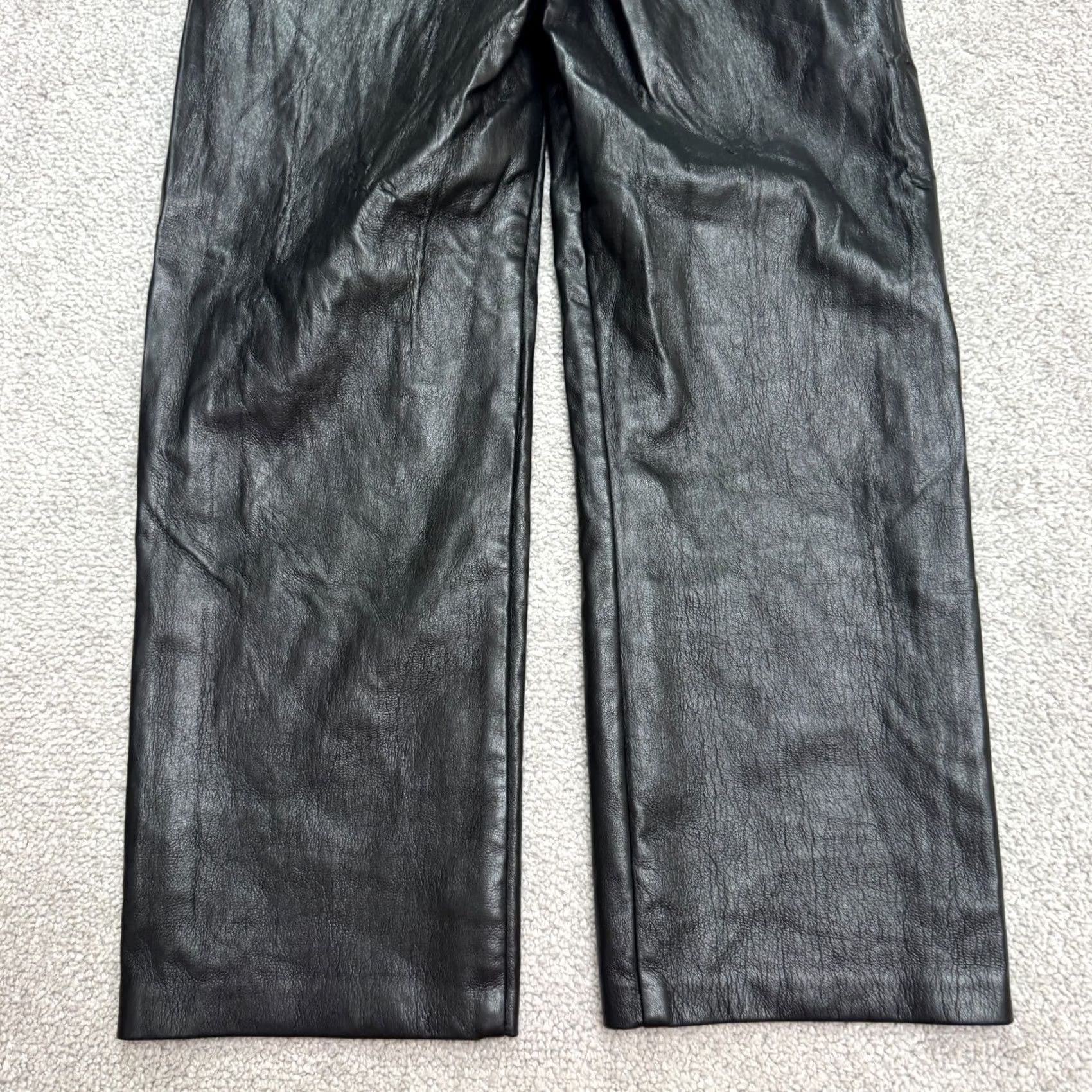 Vintage VINTAGE Wilfred Command Faux Vegan Leather Ankle Pants Womens 0 Black High Rise Straight Pants Mens? Size 25" / US 0 / IT 36 - 4 Thumbnail