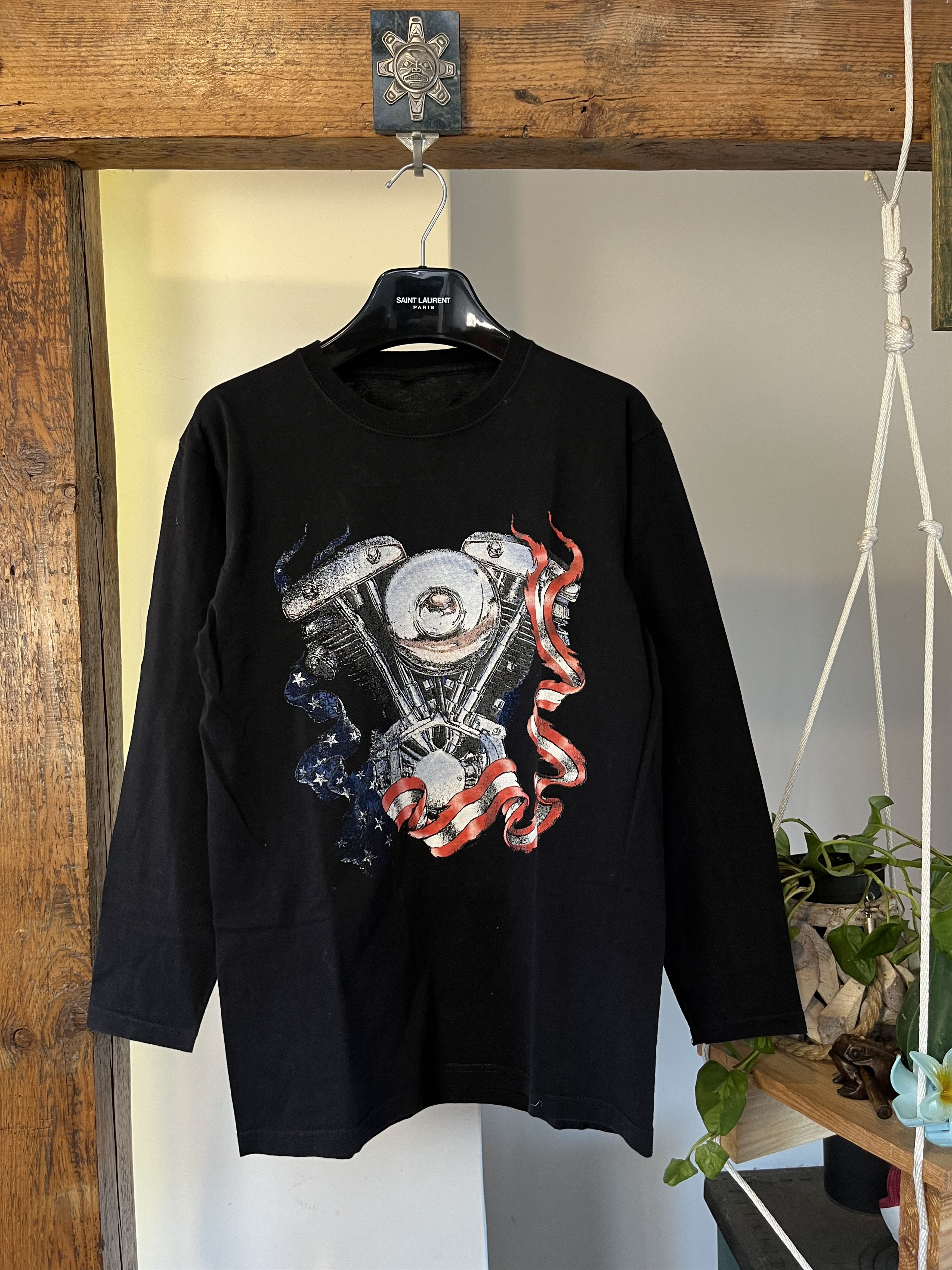 Vintage × West Coast Choppers 90s USA West Coast Choppers Eagle Moto Engine Big Logo Size US S / EU 44-46 / 1 - 1 Thumbnail