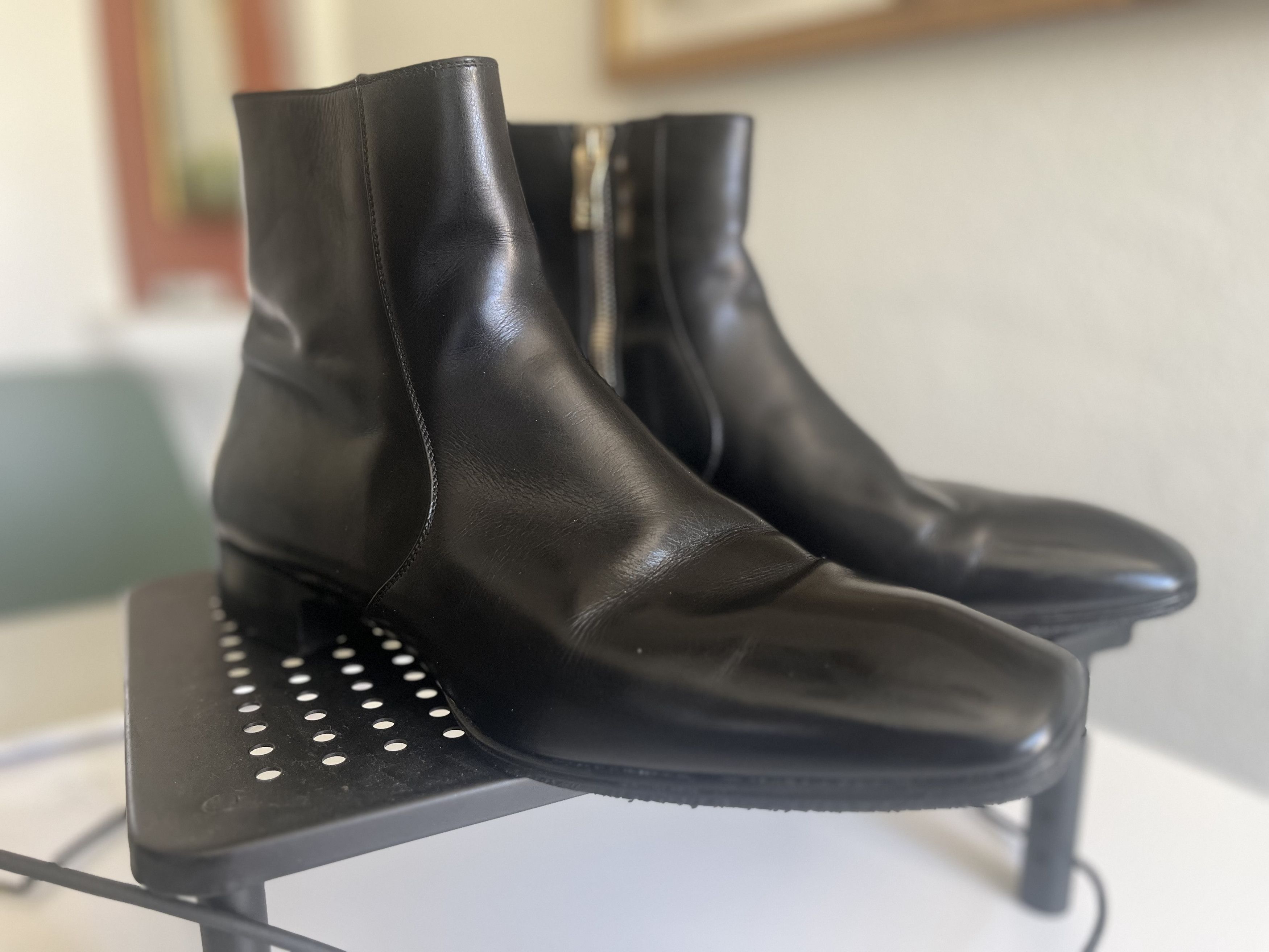 Tom Ford Tom Ford Elkan Burnished Leather Zip Boots Size US 11.5 / EU 44-45 - 1 Thumbnail