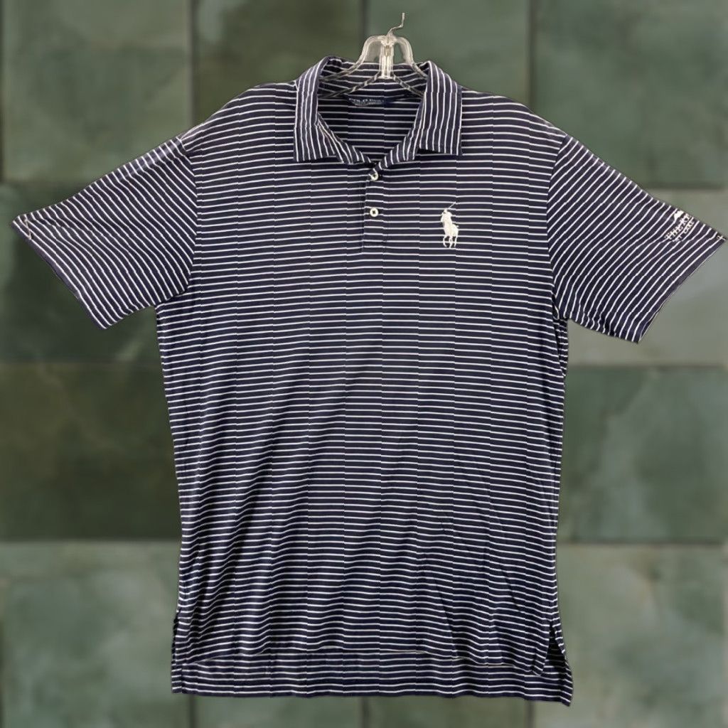 Polo Ralph Lauren Polo Ralph Lauren Shirt Mens Medium Blue Striped Short Sleeve Casual Adult Size US M / EU 48-50 / 2 - 1 Thumbnail