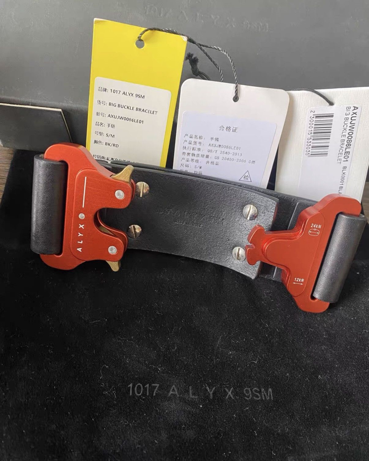 1017 ALYX 9SM ALYX Red Slim Bracelet J41 Size ONE SIZE - 4 Thumbnail