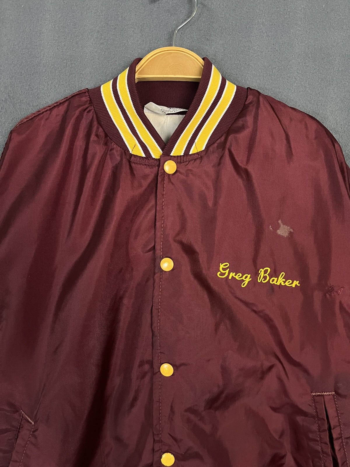Vintage Vintage 80s West Wind Nylon Varsity Jacket Made in USA Size US L / EU 52-54 / 3 - 3 Thumbnail
