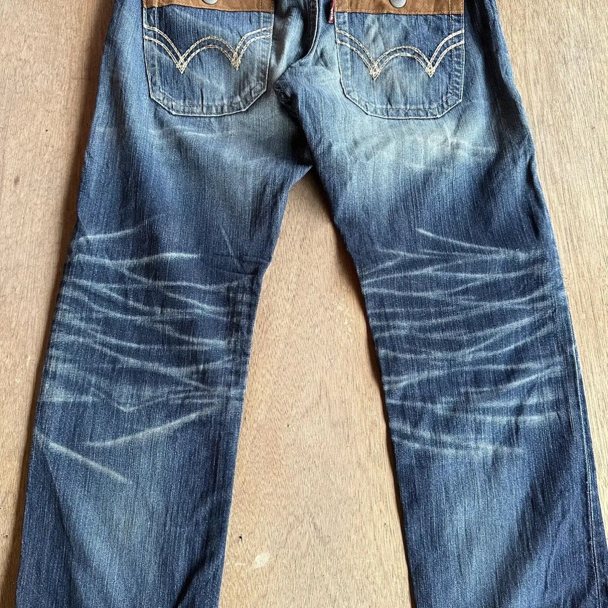 Japanese Brand STEALS🔥DISTRESSED DENIM VINTAGE EDWIN JEAN NICE FADING PANT Size US 34 / EU 50 - 13 Thumbnail