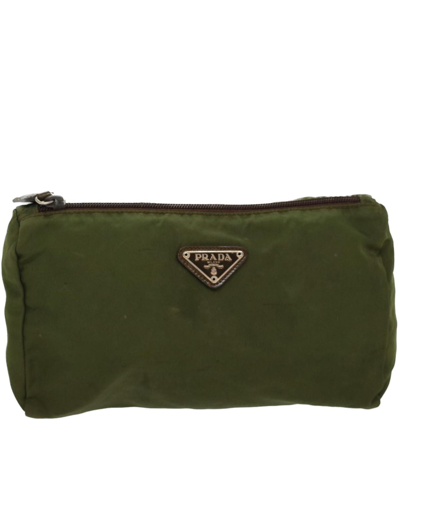 image of Green Synthetic Prada Clutch Bag, Women's