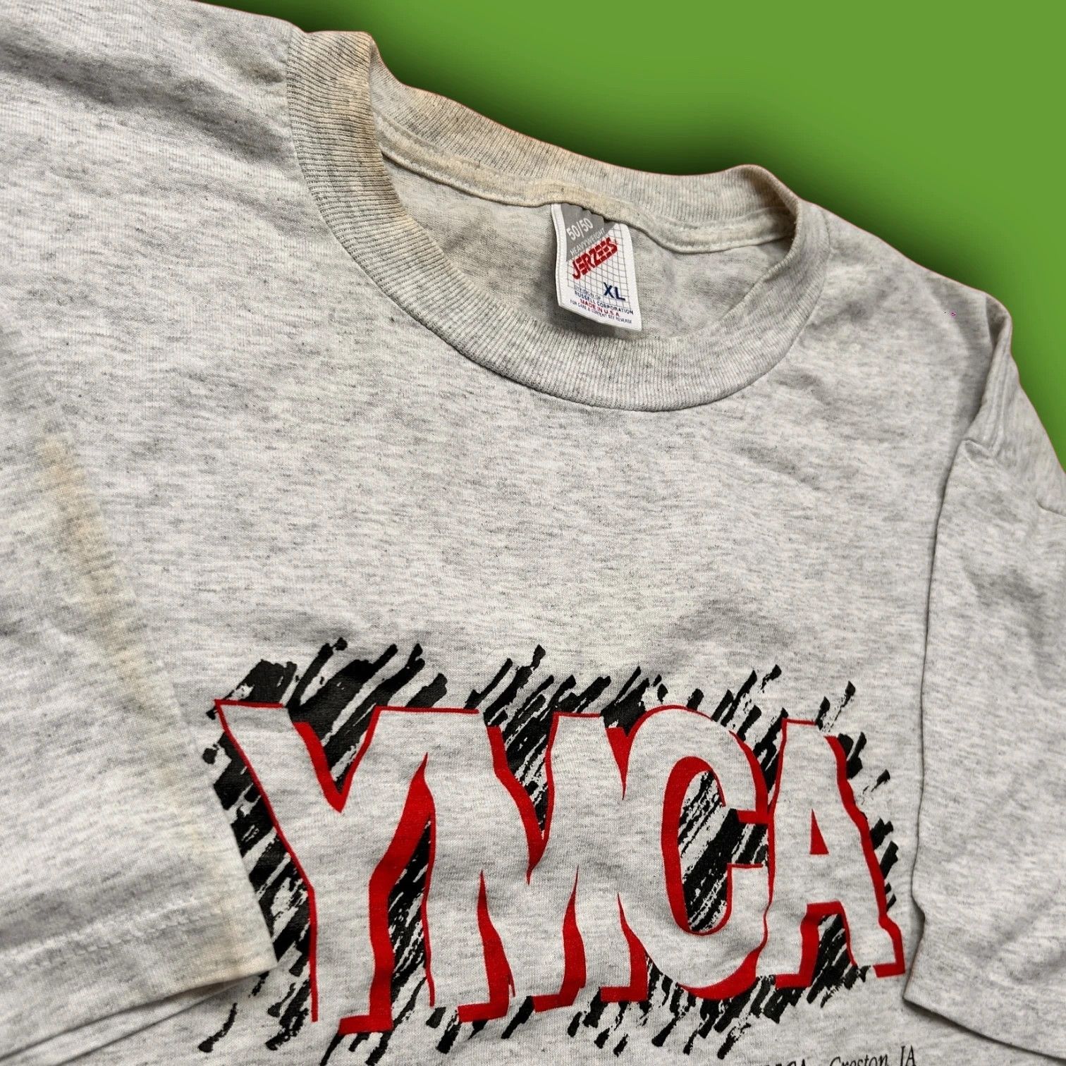 Jerzees Vintage 90s YMCA Church T Shirt Size US XL / EU 56 / 4 - 3 Thumbnail