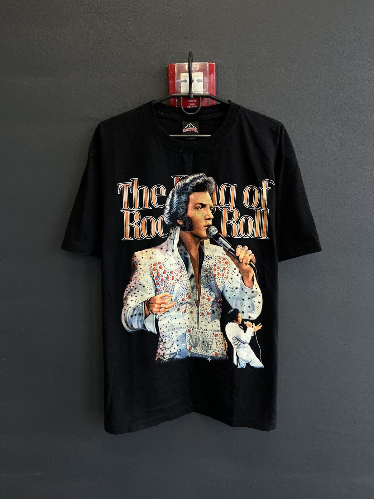 Pre-owned Band Tees X Rock T Shirt Vintage 90's Elvis Presley The King Of The Rock N Roll Tee In Black
