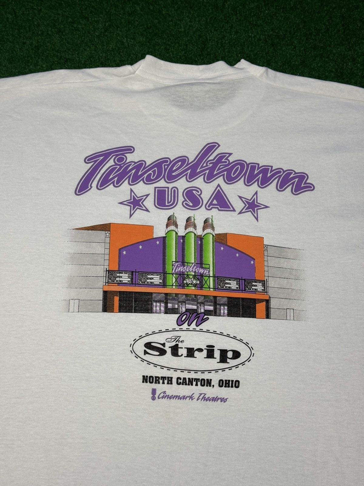 Fruit Of The Loom Vintage 90s Tinseltown Cinemark Movie Theater Promo T Shirt Size US XL / EU 56 / 4 - 2 Thumbnail