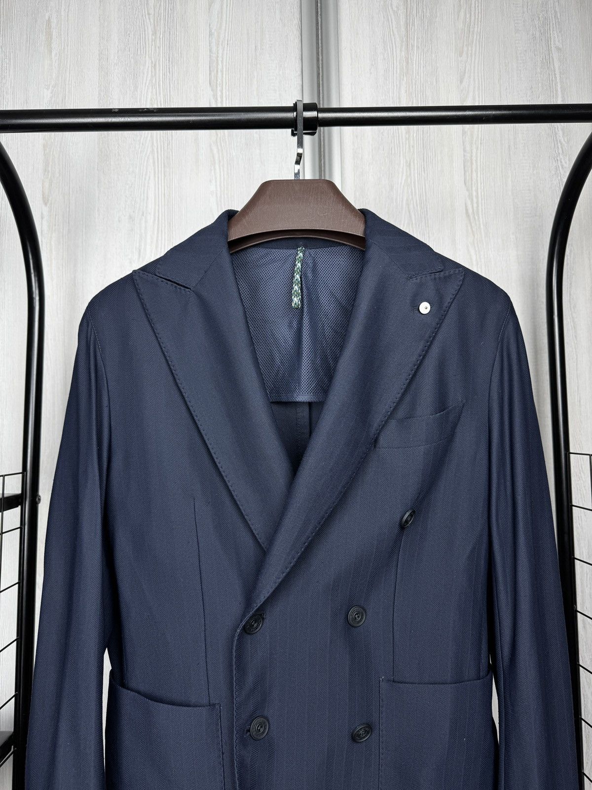 L.B.M. 1911 L.B.M 1911 Navy Travel Sport-Uniform double breasted blazer Size 40R - 3 Thumbnail
