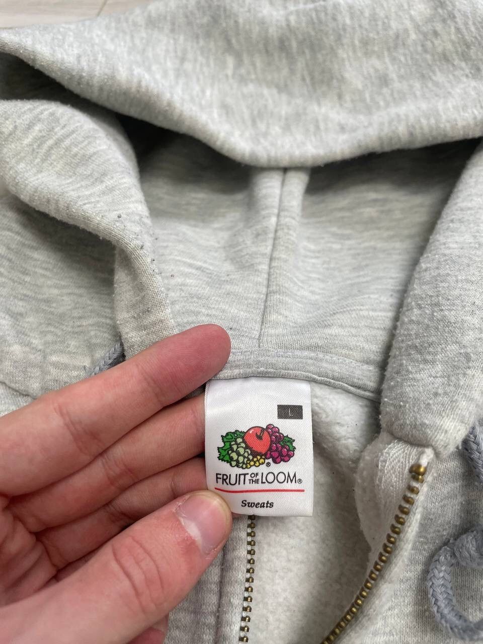 Fruit Of The Loom × Vintage Vintage Fruit Of The Loom Baggy Zip Up Hoodie Y2K Size US L / EU 52-54 / 3 - 5 Thumbnail