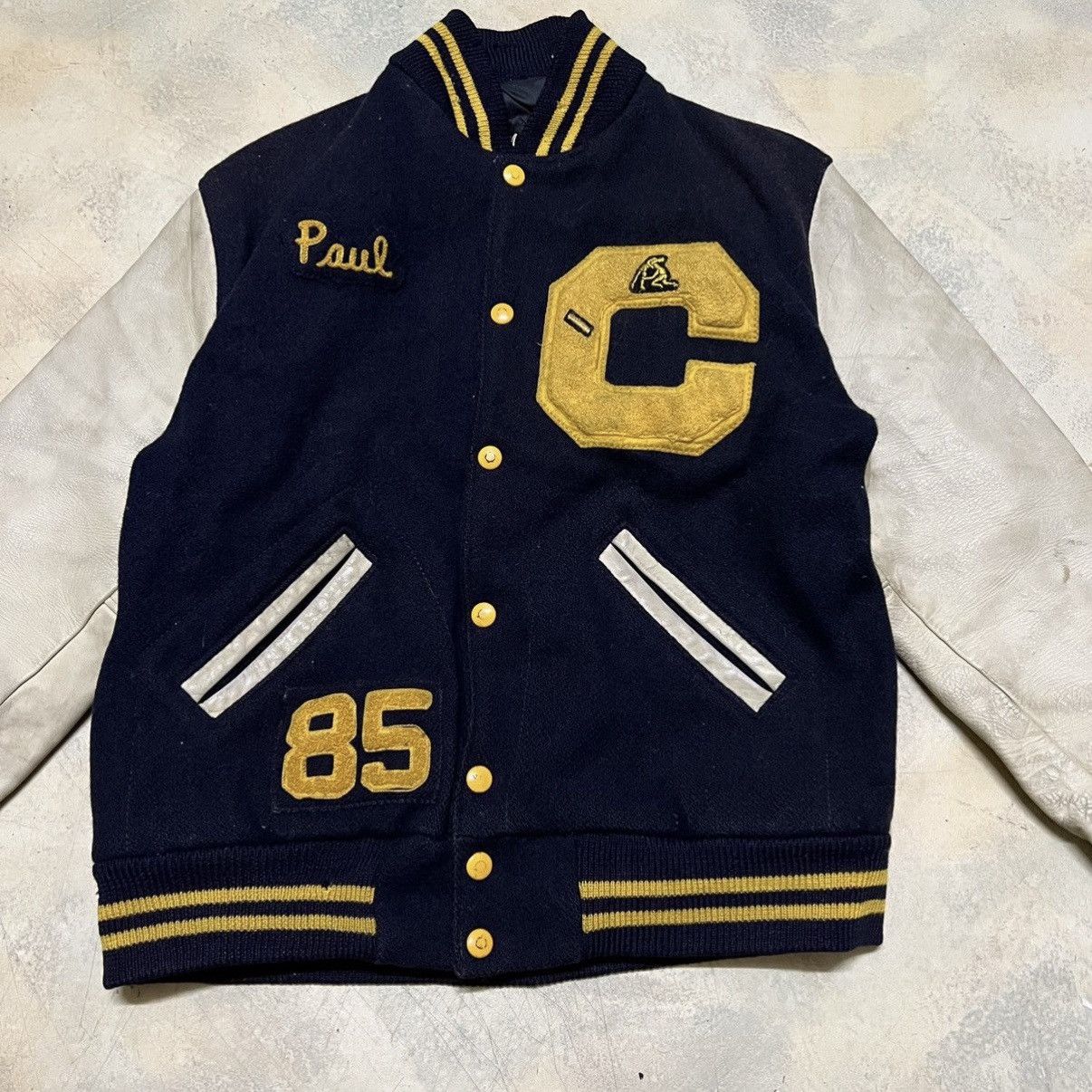Vintage Vintage Leather Sleeves Varsity Jacket Size US S / EU 44-46 / 1 - 3 Thumbnail