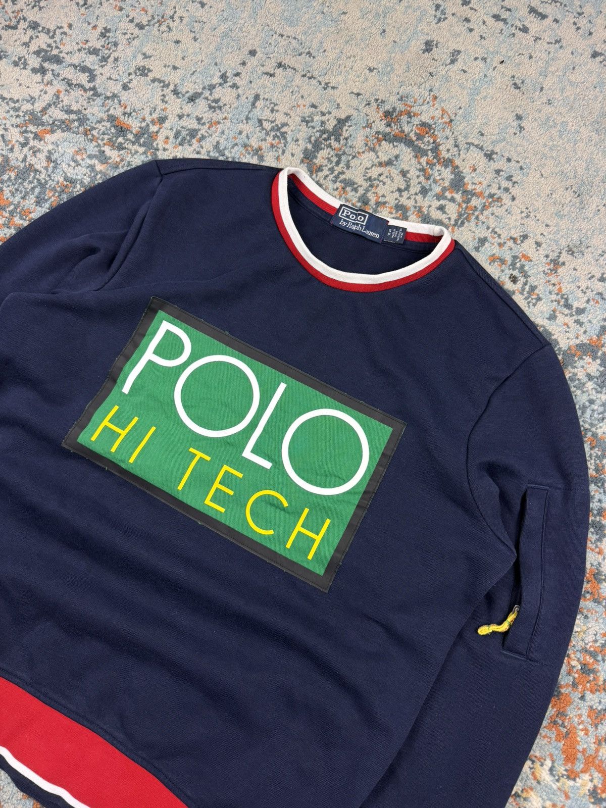 Polo Ralph Lauren × Vintage Rare Vintage 00s Hi Tech Polo Ralph Lauren pocket sweatshirt Size US S / EU 44-46 / 1 - 3 Thumbnail
