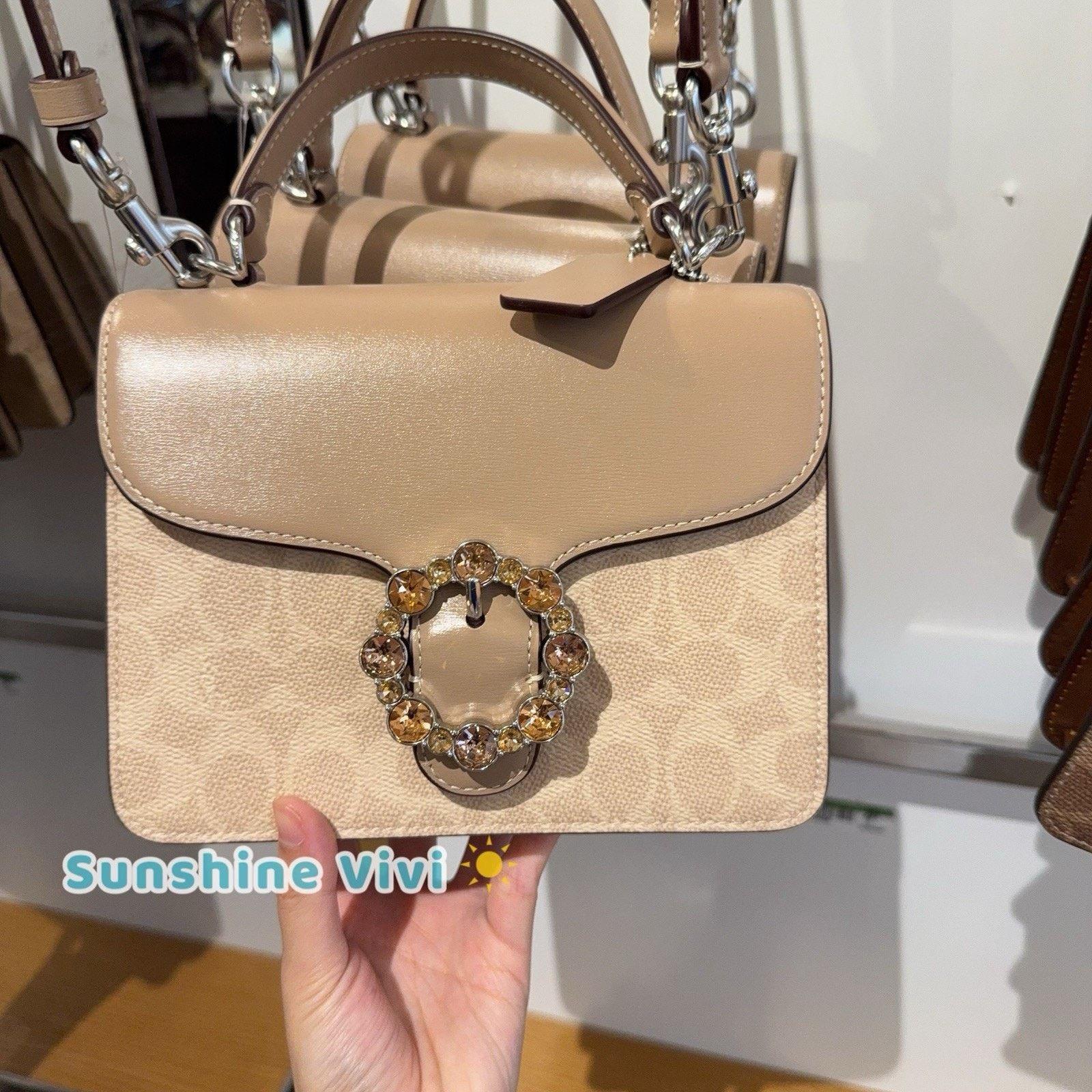 Coach NWT Coach Courtney Top Handle Bag Canvas CCE22 SAND/TAUPE Size ONE SIZE - 1 Thumbnail