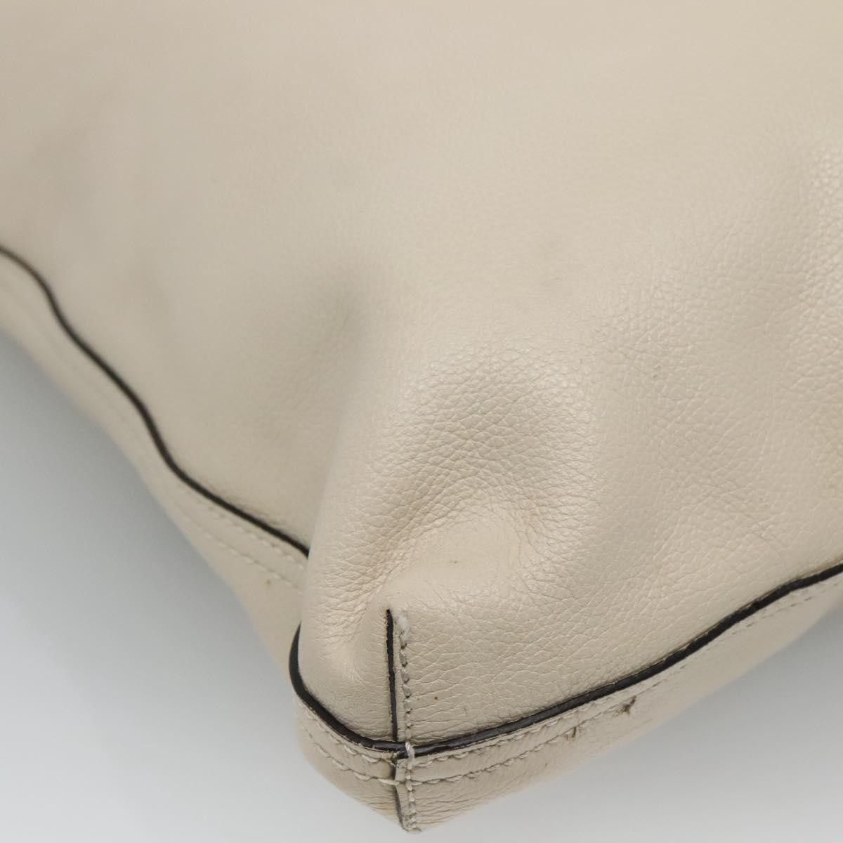 Gucci GUCCI Web Sherry Line Tote Bag Leather Ivory Size ONE SIZE - 13 Thumbnail
