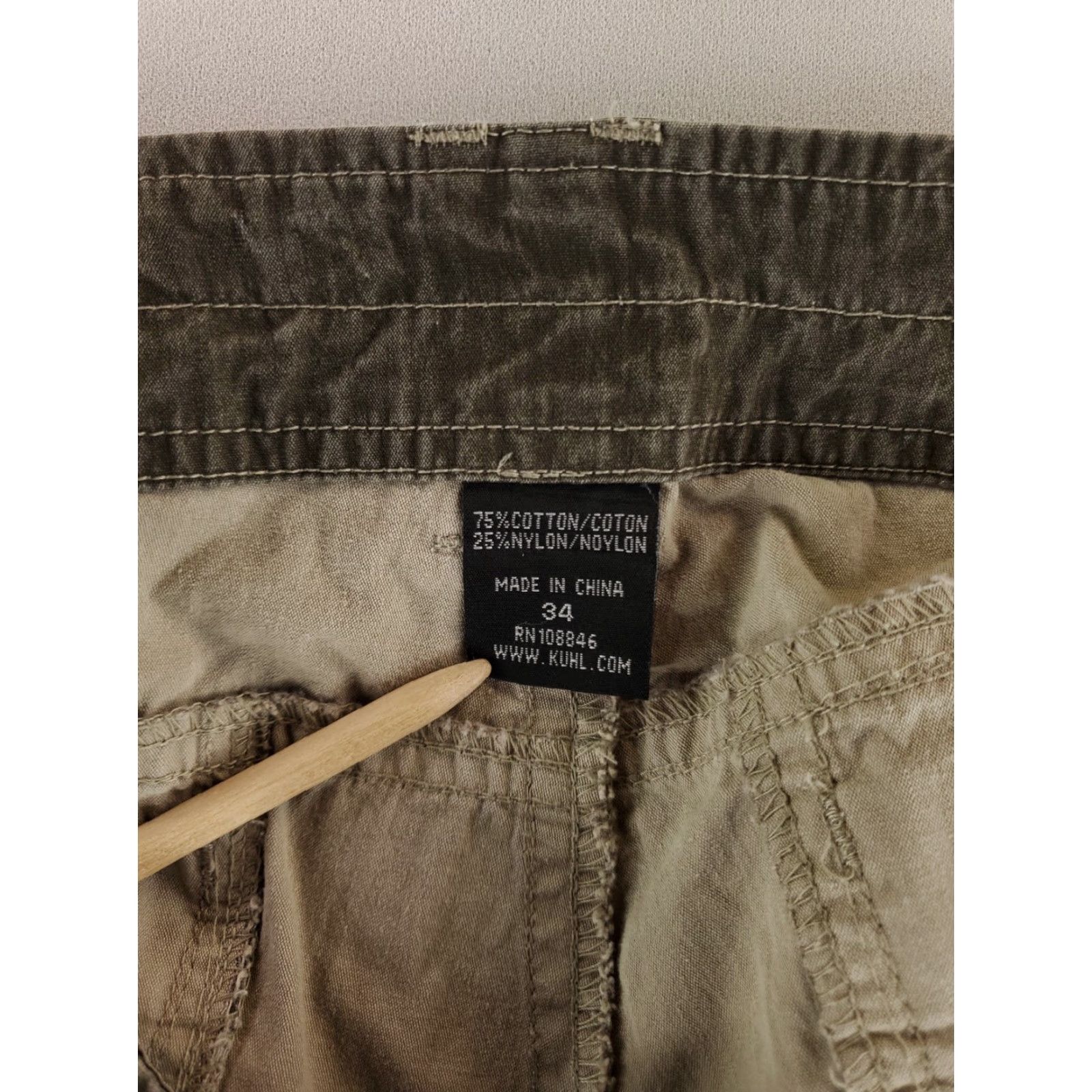 Vintage Kuhl Renegade Cargo Shorts Gray Mens 35 Regular 34 Actual 35 Gray Mens Cargo Shorts Size US 35 - 3 Thumbnail