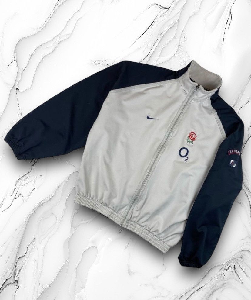 Nike × Vintage Nike England O2 Rugby Windbreaker Bomber Jacket Size M Size US M / EU 48-50 / 2 - 1 Thumbnail
