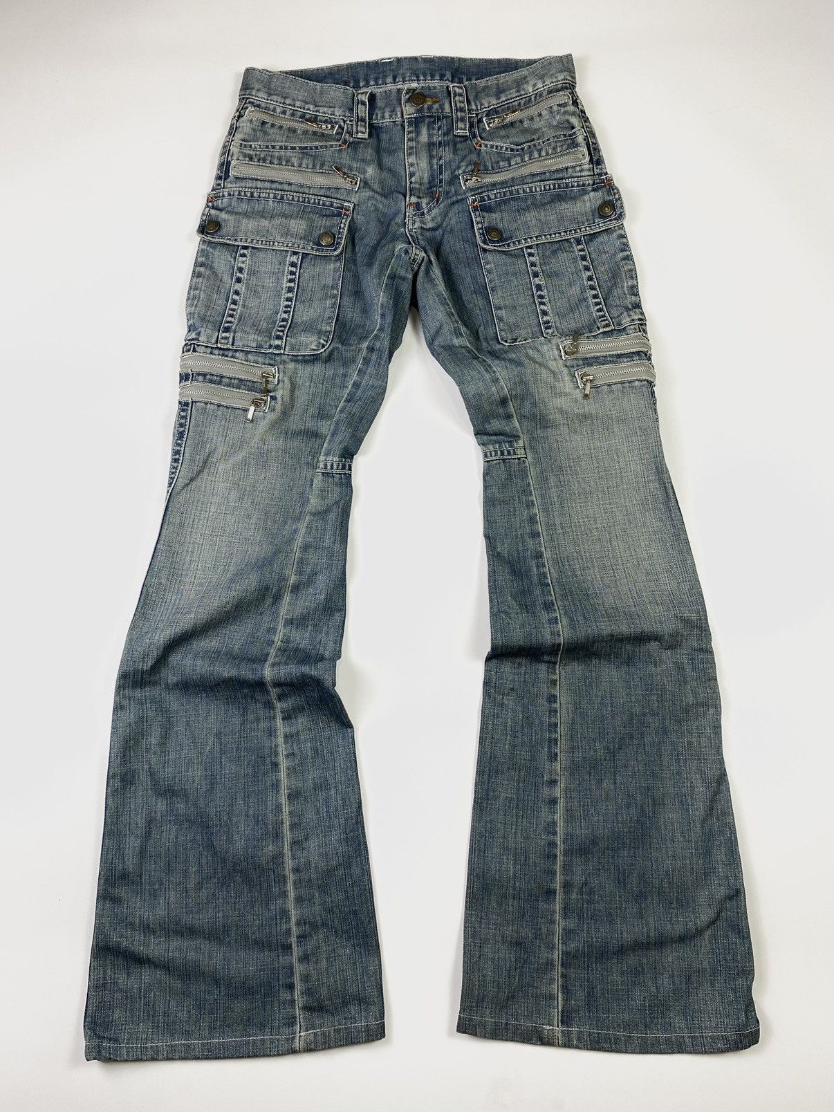 Tornado Mart embroidery flare denim y2k