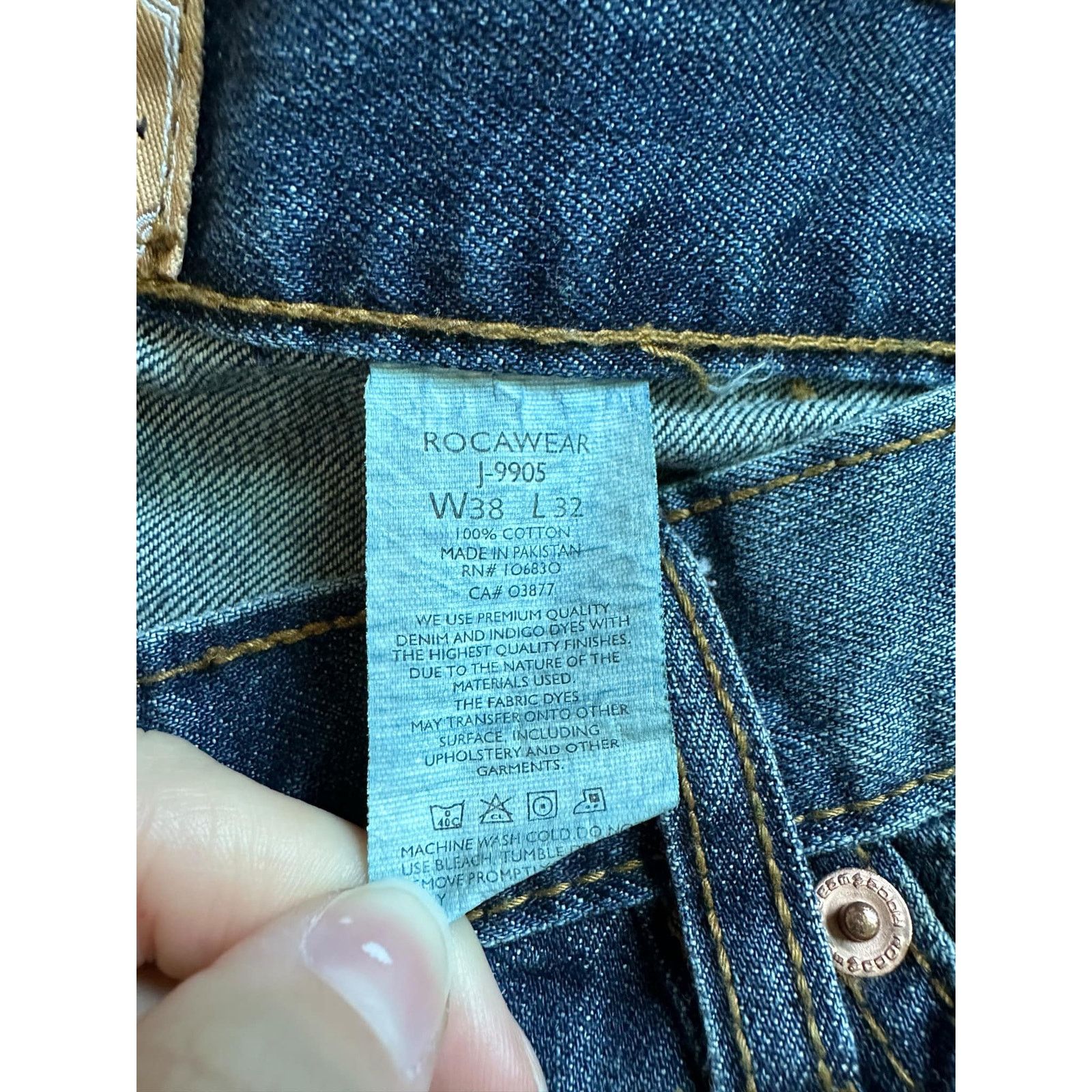 Other Rockwear Denim Company Straight Jeans Blue Men's W38 L32 Size US 38 / EU 54 - 5 Thumbnail