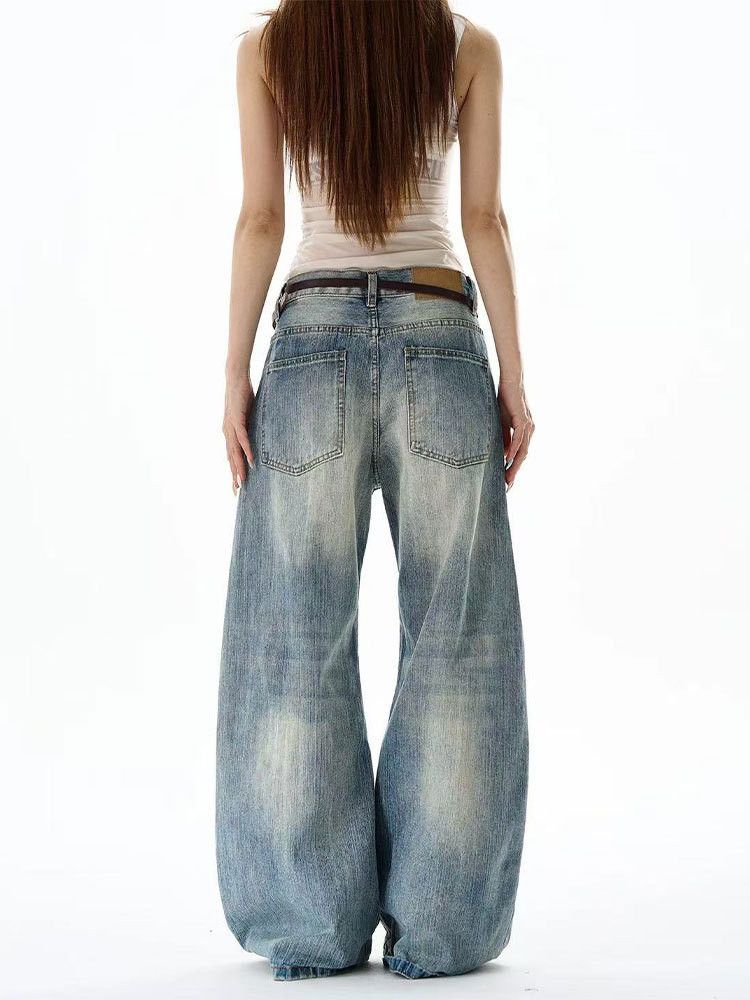 Vintage Retro distressed men's cleanfit straight flared ripped jeans Size US 32 / EU 48 - 5 Thumbnail