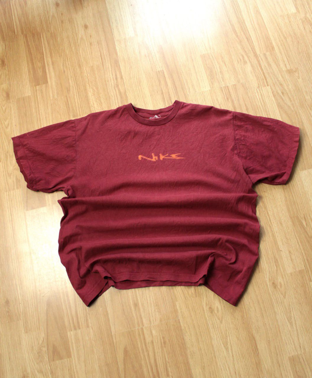Nike 🔥 Nike 90s Vintage Rare Logo Y2K Washed T Shirt Swoosh TN Size US XL / EU 56 / 4 - 2 Thumbnail