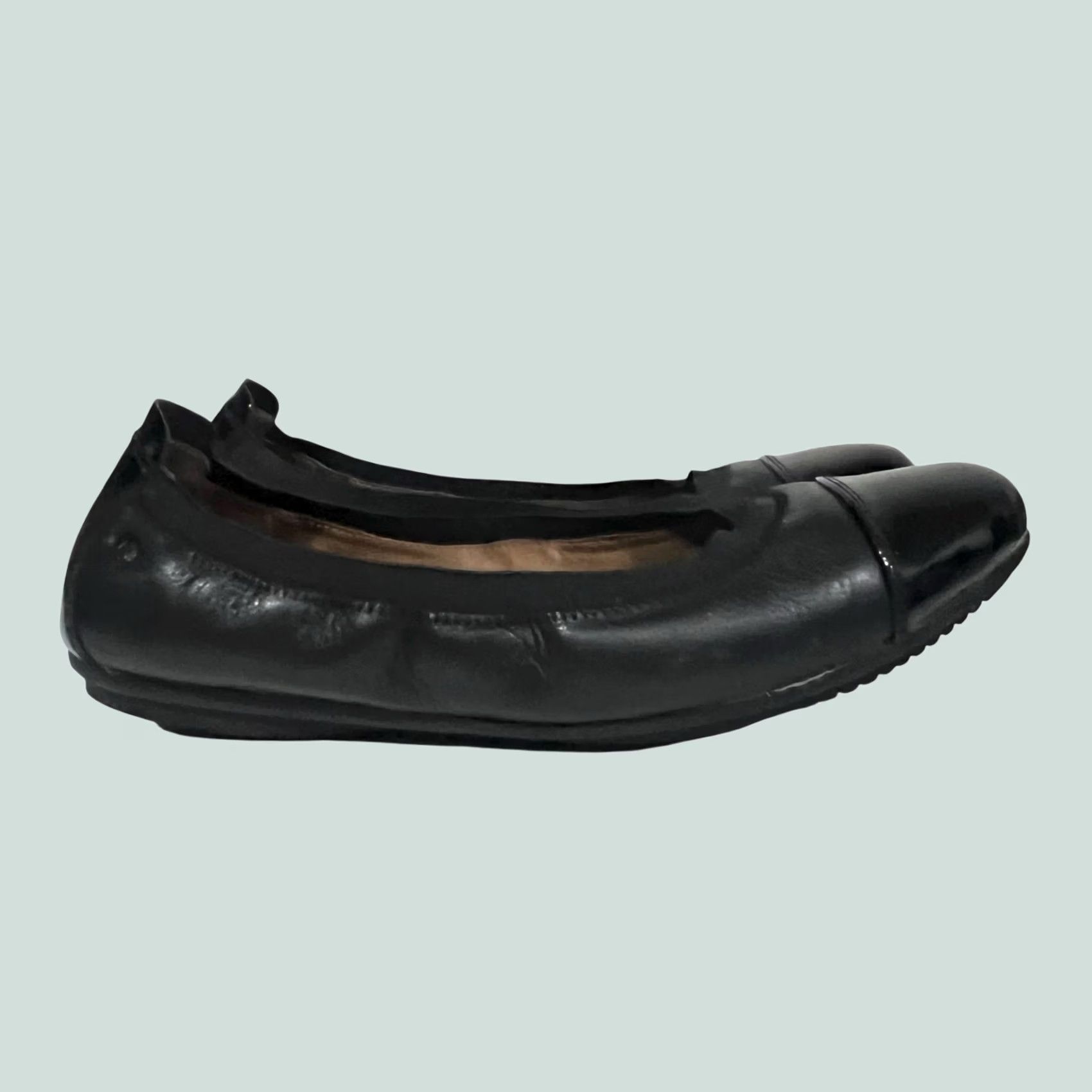 Vintage Josef Seibel Ballet Womens Black Pippa Silpper Flats Patent Leather Women Size Size US 9 / IT 39 - 1 Thumbnail